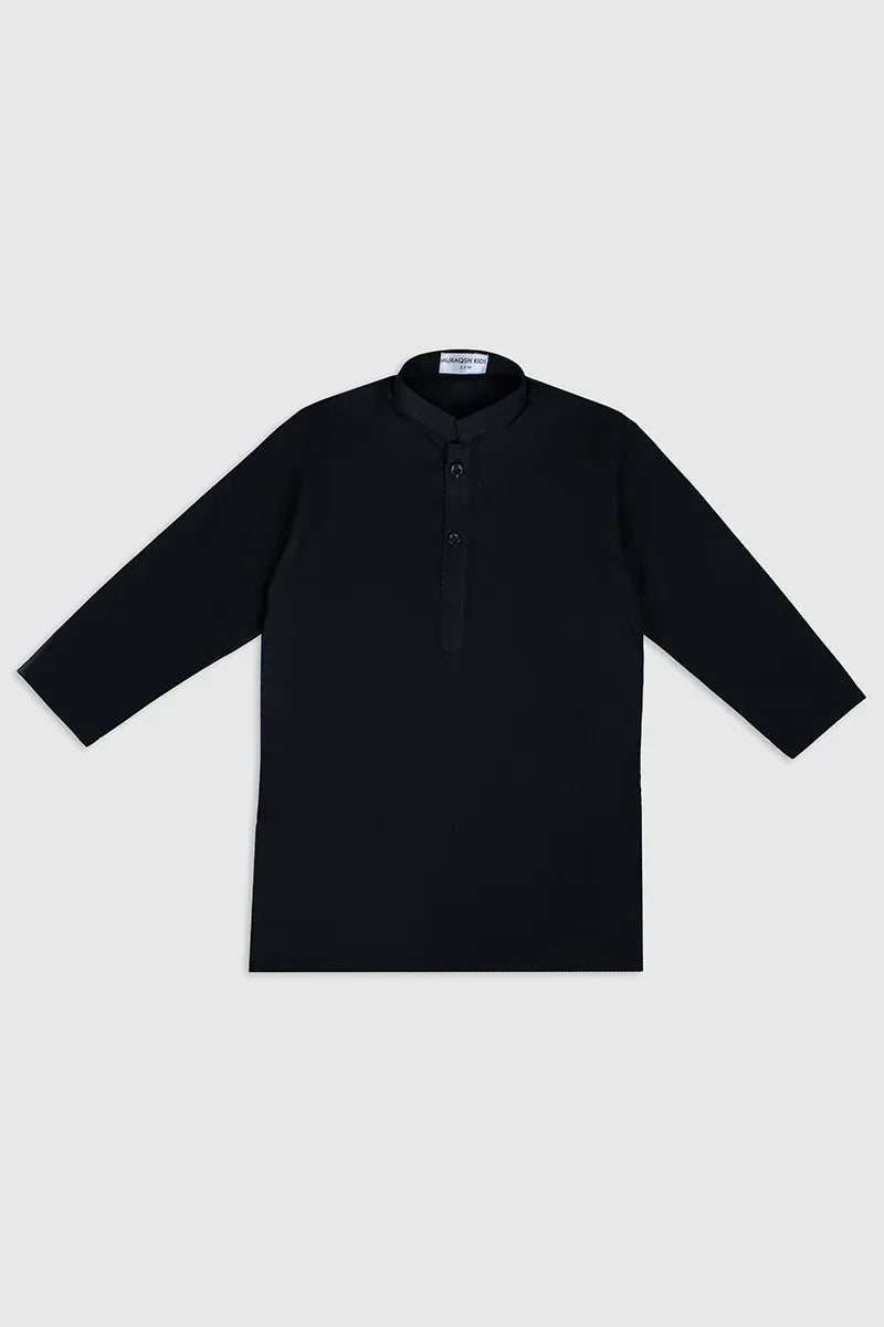 Black Soft Cotton Kurta Trouser - Kids - Muraqsh -- Kidswear
