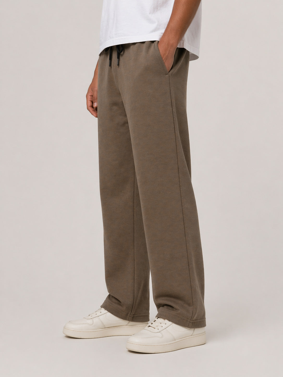 Brown Interlock Straight Fit Trouser - Men - Men