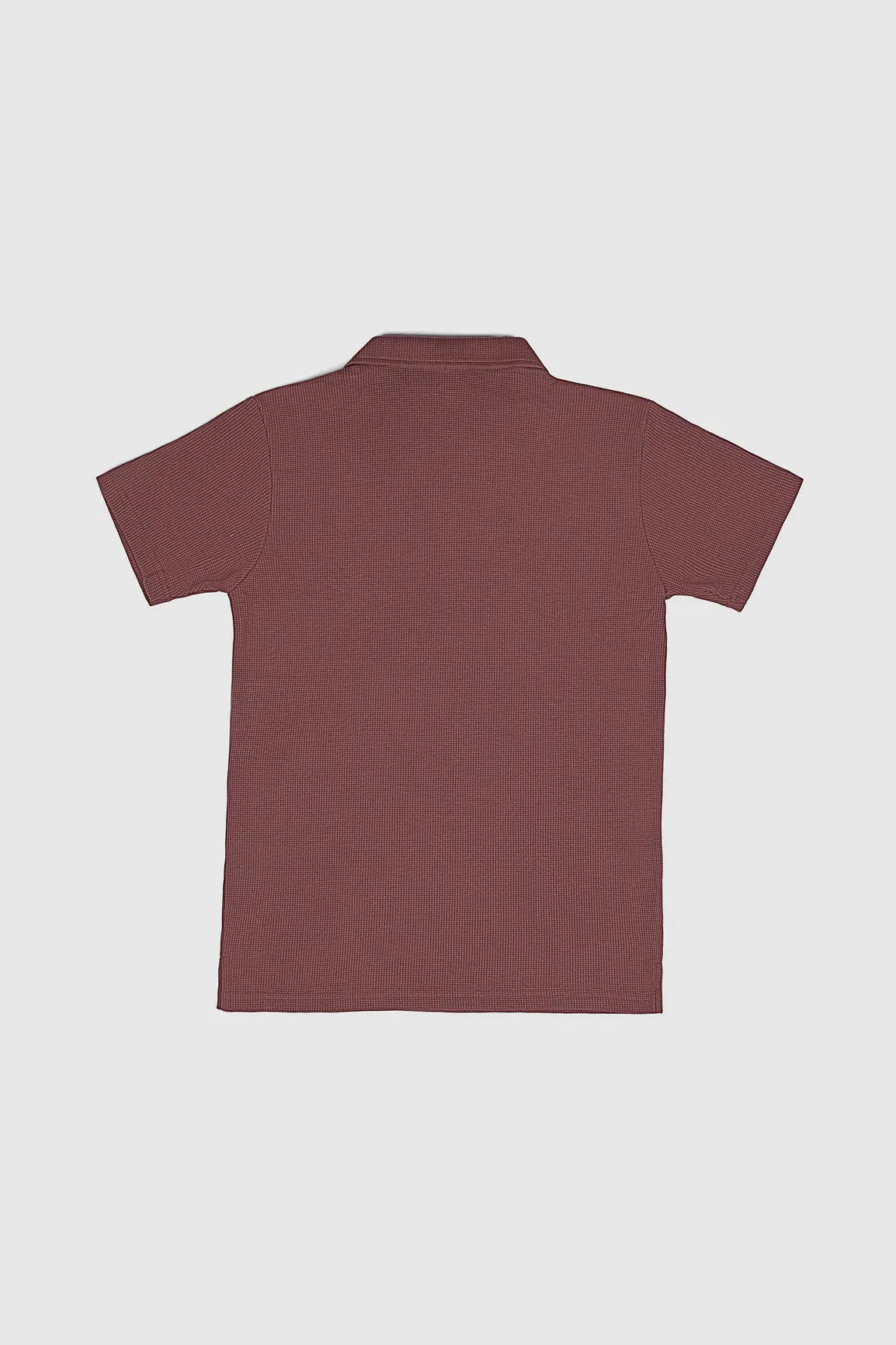 Dark Amber Waffle Revere Polo - Men - Muraqsh -- Men Western