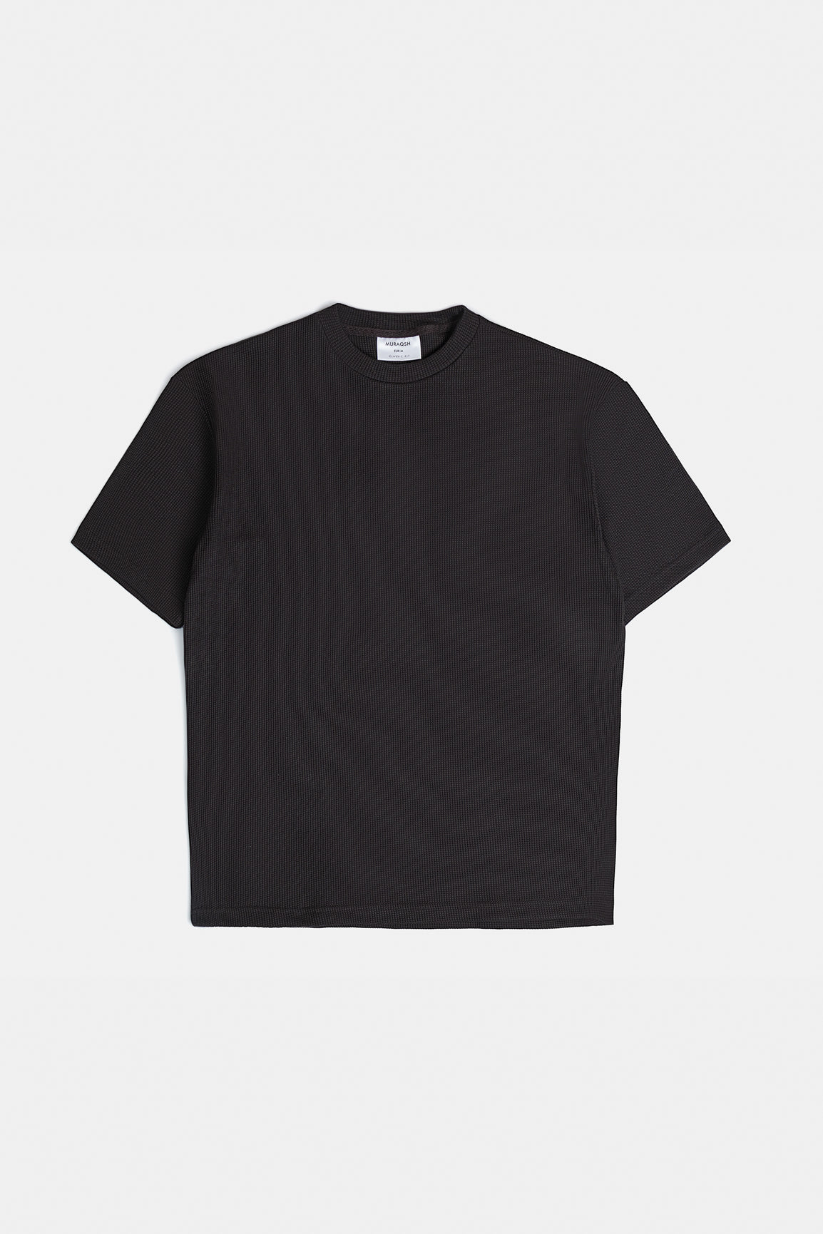 Dark Brown Waffle Oversized T-Shirt - Men - Men