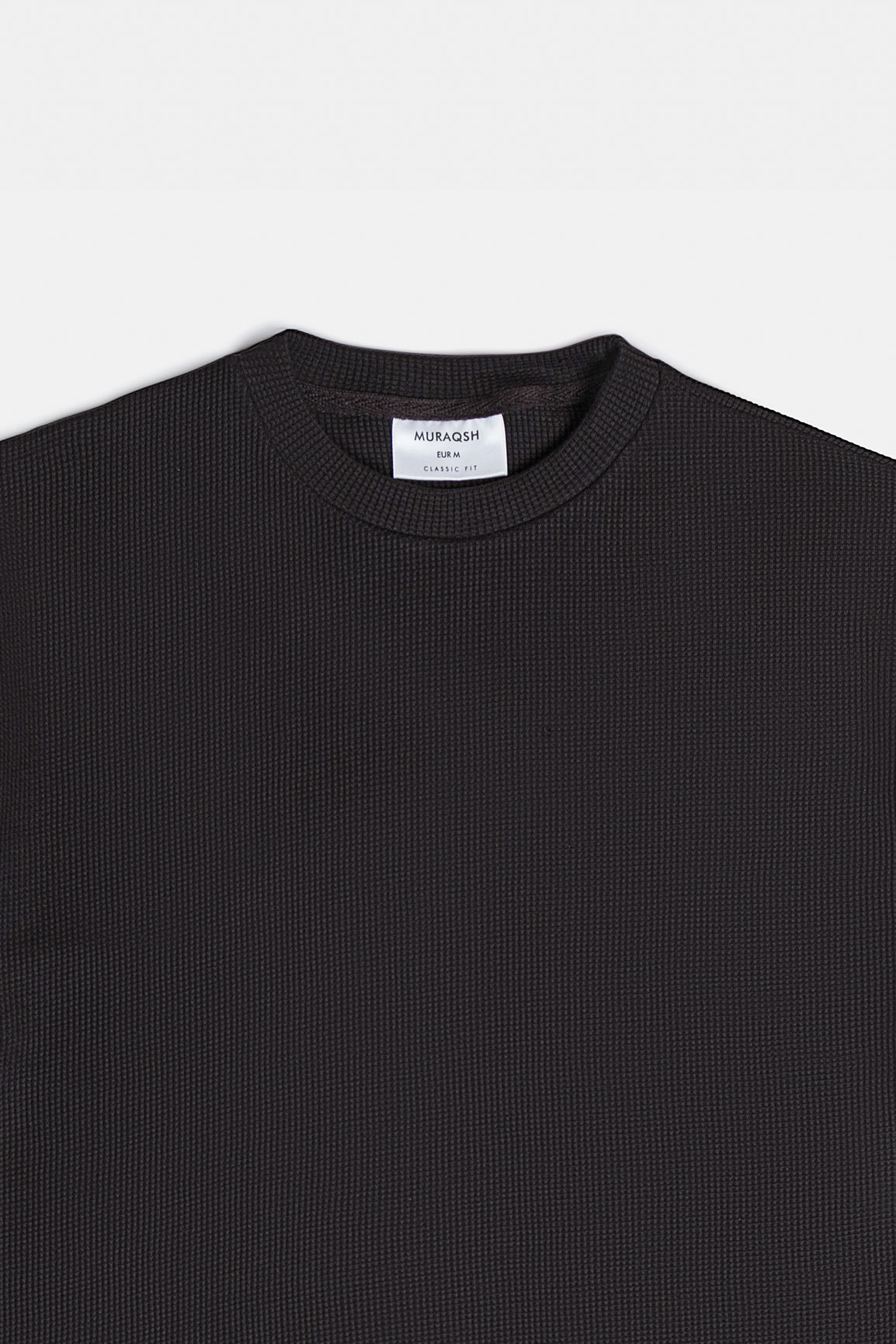 Dark Brown Waffle Oversized T-Shirt - Men - Men