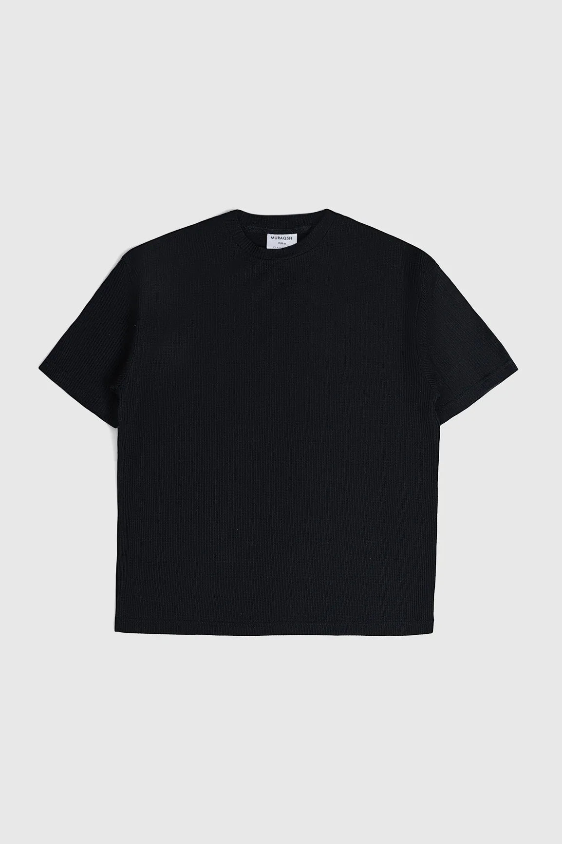 Black Drop Needle Oversized T-Shirt - Men - Muraqsh -- Men Western