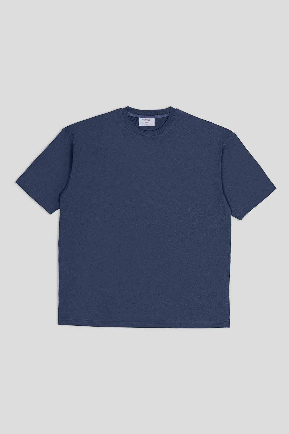 Deep Navy Blue Basic Oversized Tee - Men - Muraqsh -- Men Western