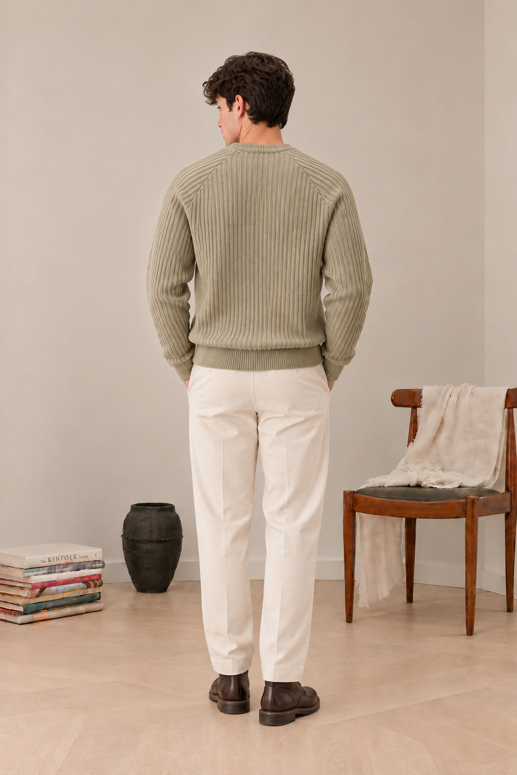 Light Pistachio Raglan Sweater