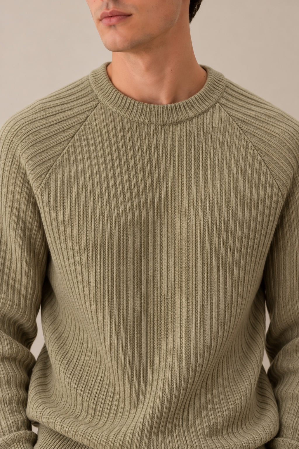 Light Pistachio Raglan Sweater