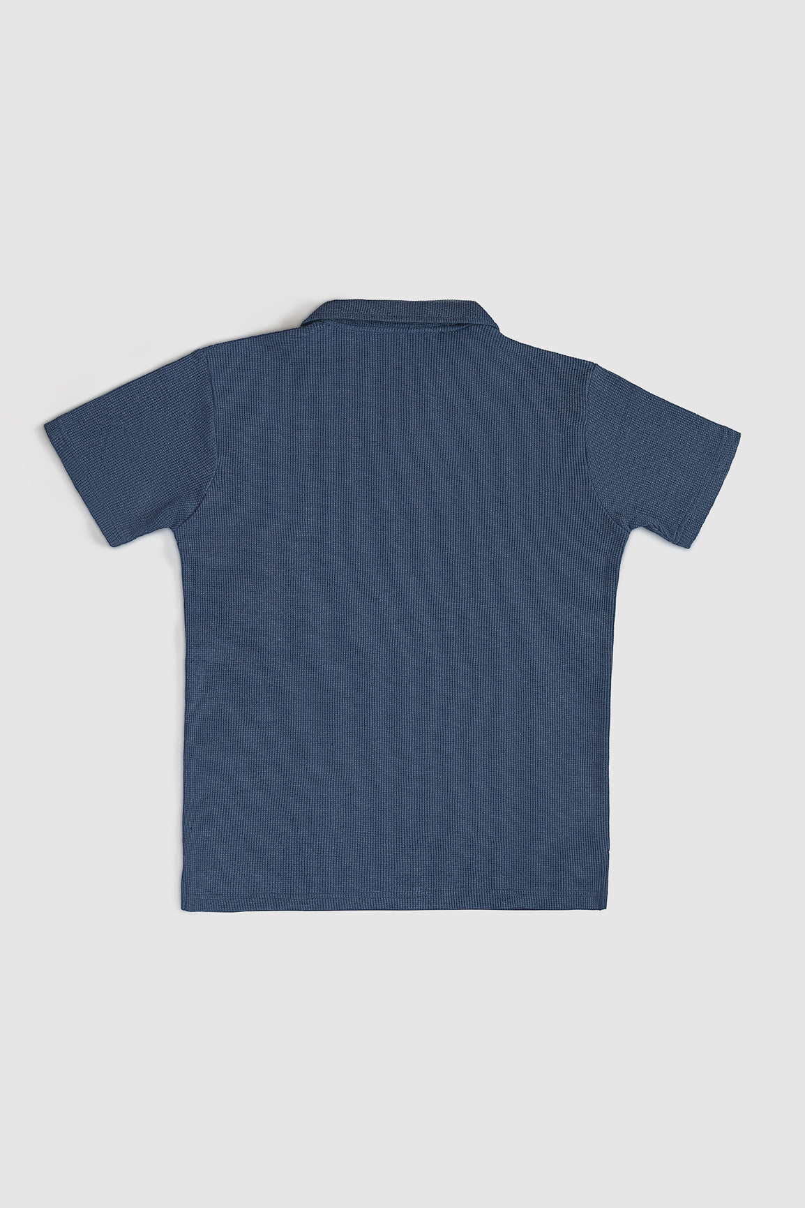 Midnight Blue Waffle Revere Polo - Men - Men