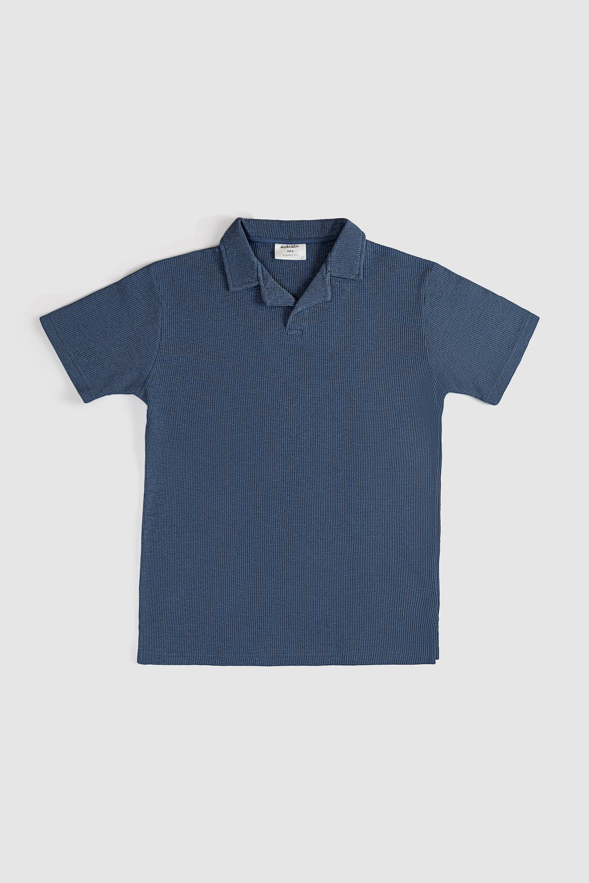 Midnight Blue Waffle Revere Polo - Men - Men