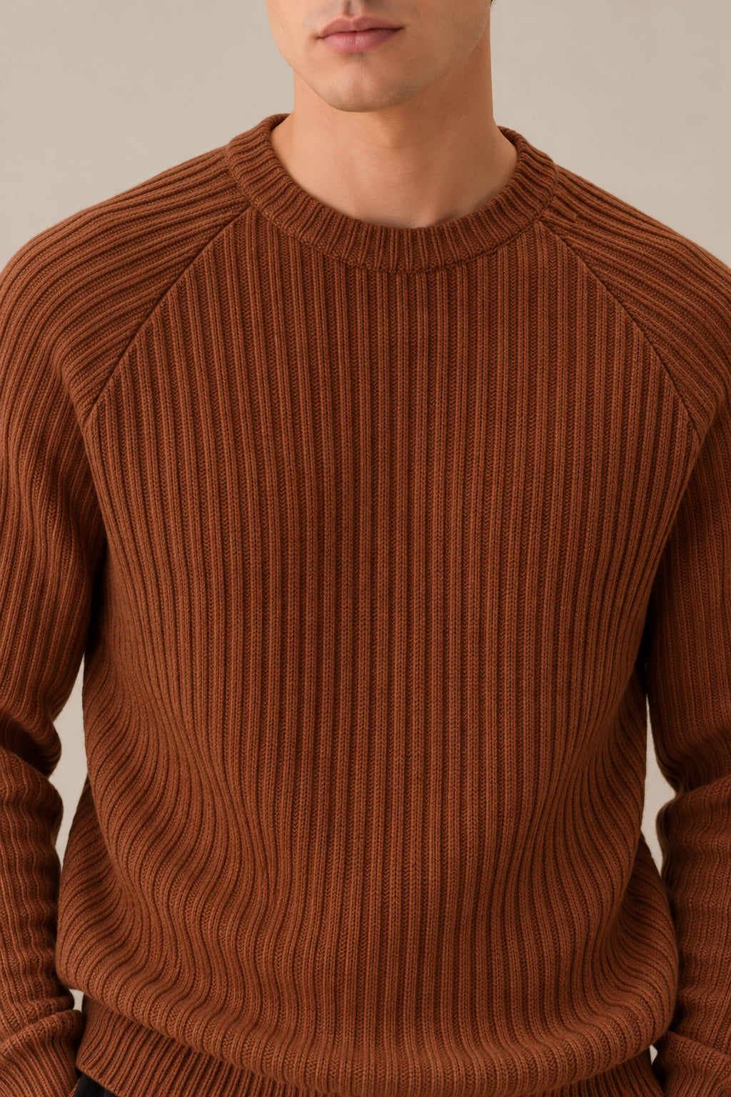 Brown Raglan Sweater