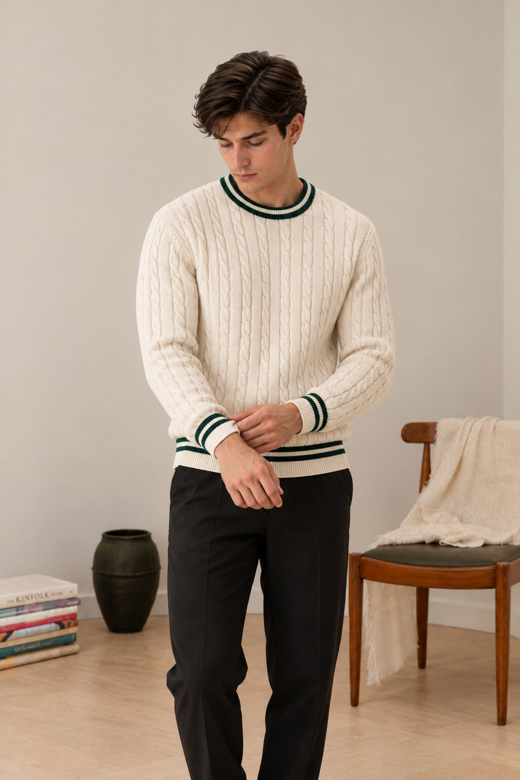 Off White Baseball Sweater - Men
