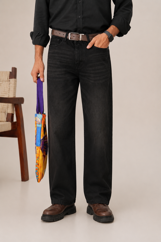 Shadow Black Straight Fit Denim