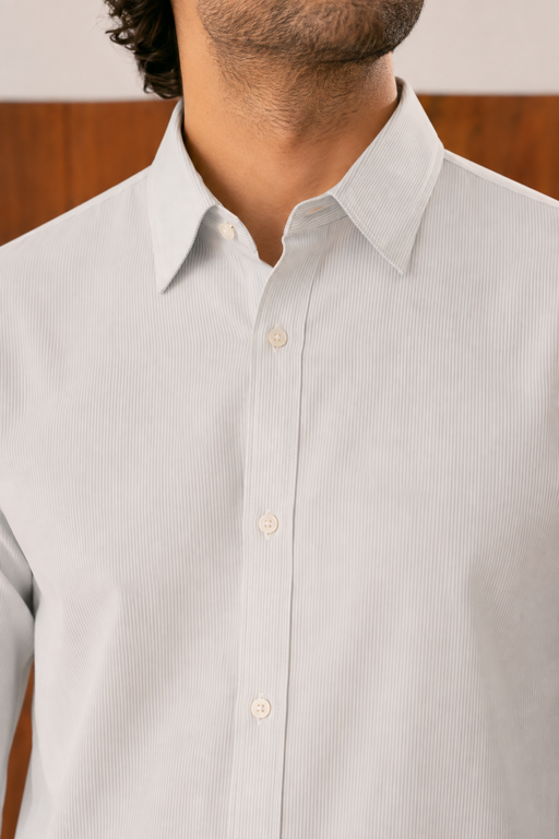 Aero Blue Pinstripe Casual Shirt - Men