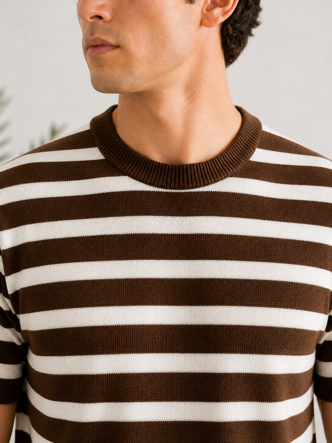 Mocca Brown Heritage Knit Tee - Men