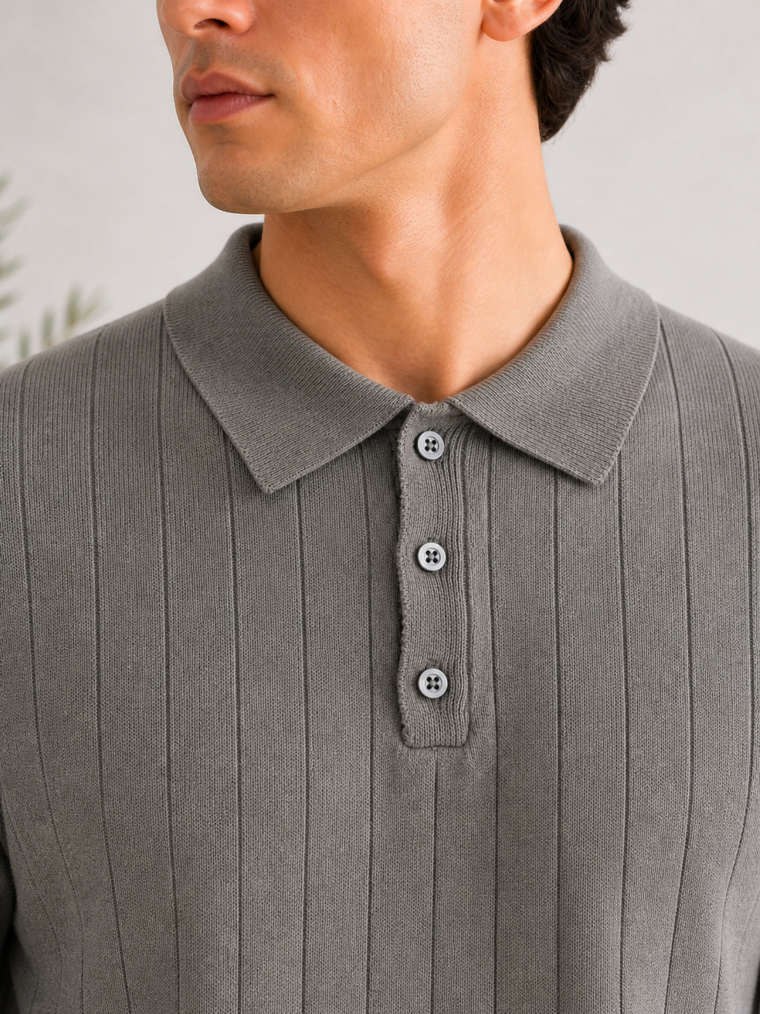 Ash Classic Rib Knit Polo - Men