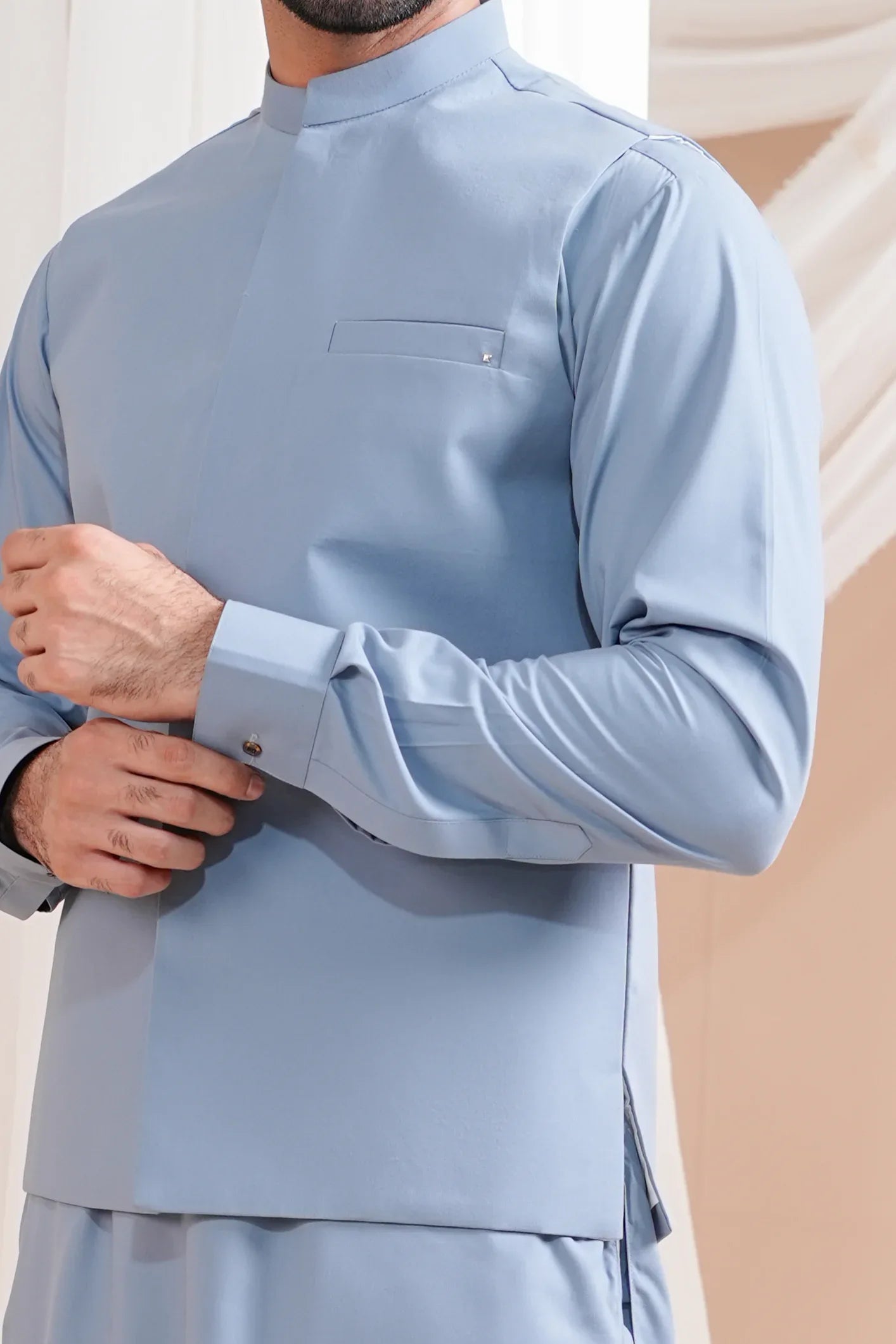 Sapphire Blue Luxury Blended Waistcoat for men