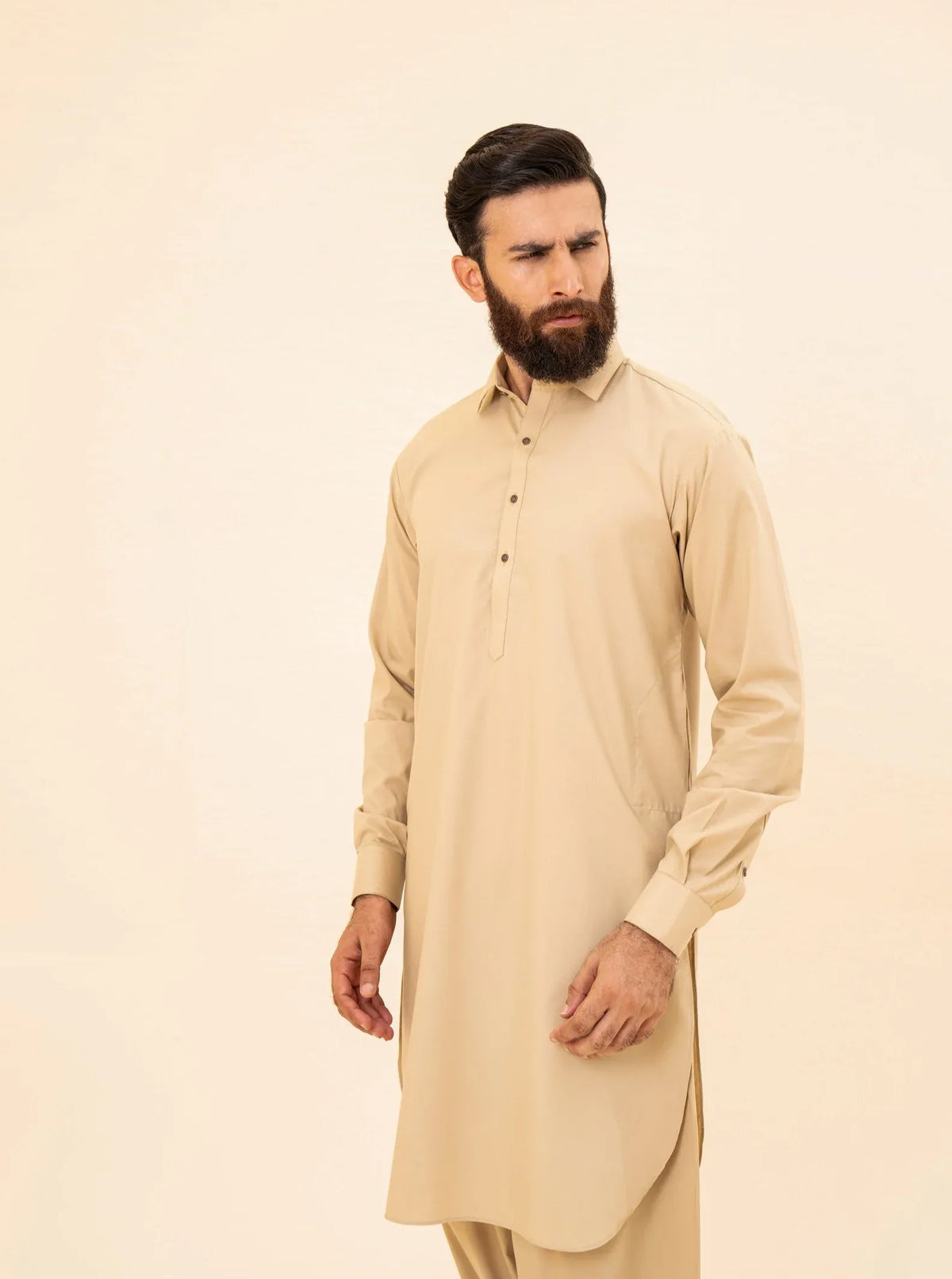 Ivory French Collar Kameez Shalwar - Men - Muraqsh -- Menswear