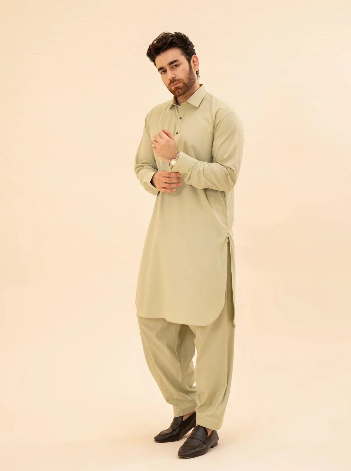 Mint French Collar Kameez Shalwar - Men - Muraqsh -- Menswear