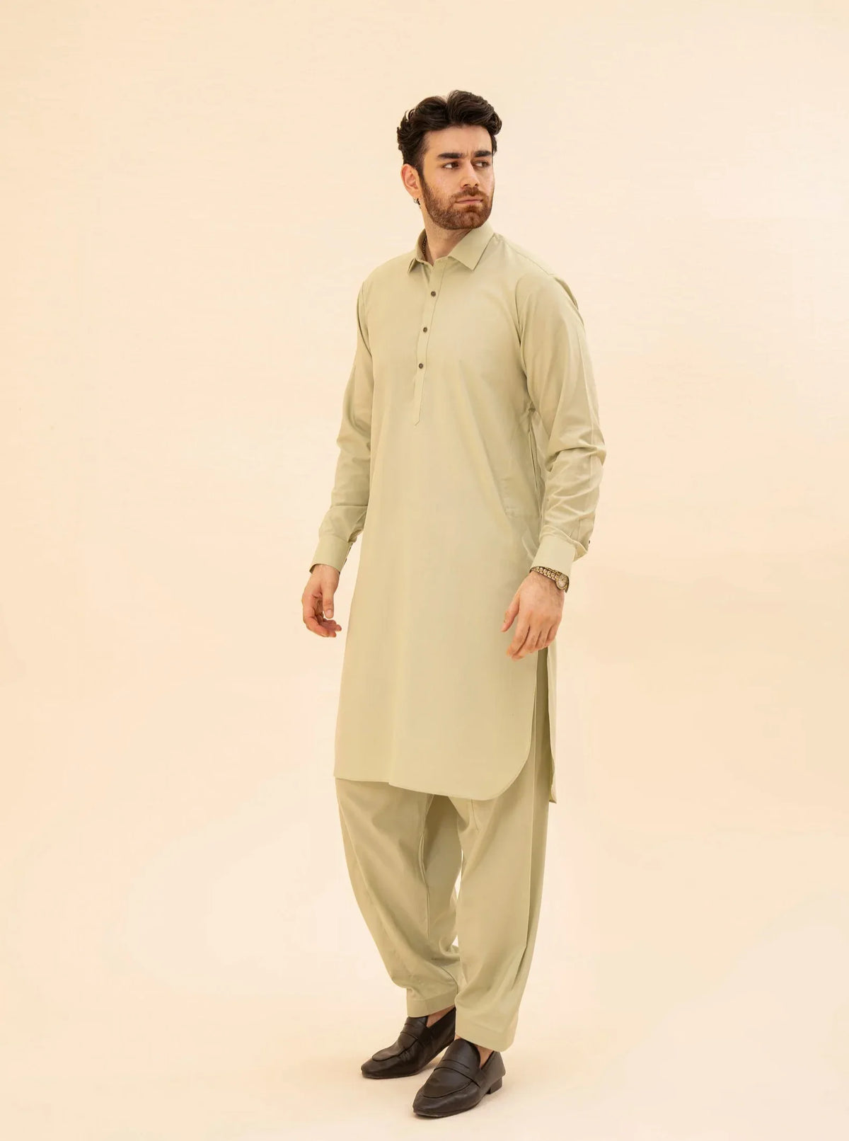 Mint French Collar Kameez Shalwar - Men - Muraqsh -- Menswear