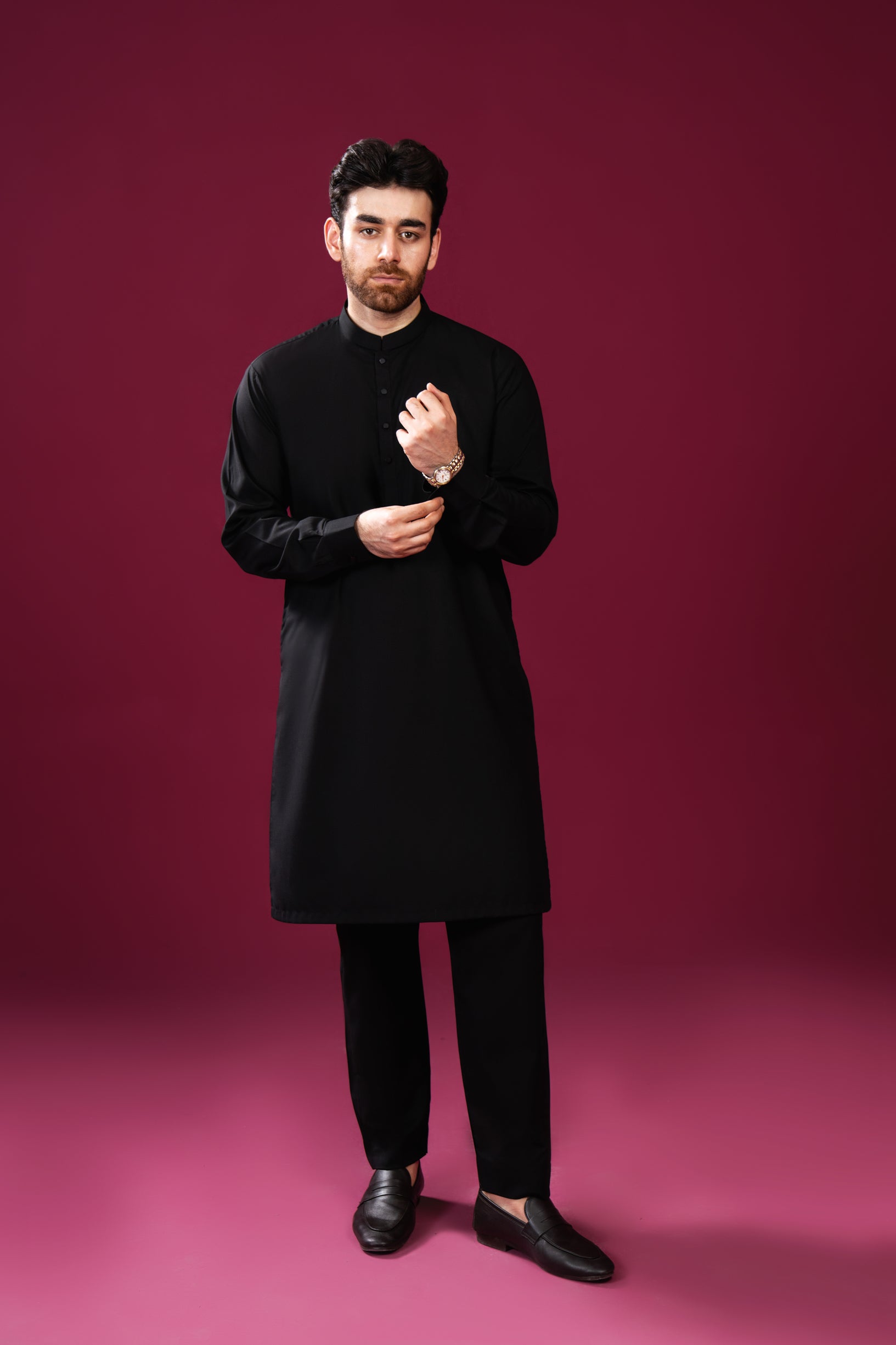 Black kurta shalwar hotsell