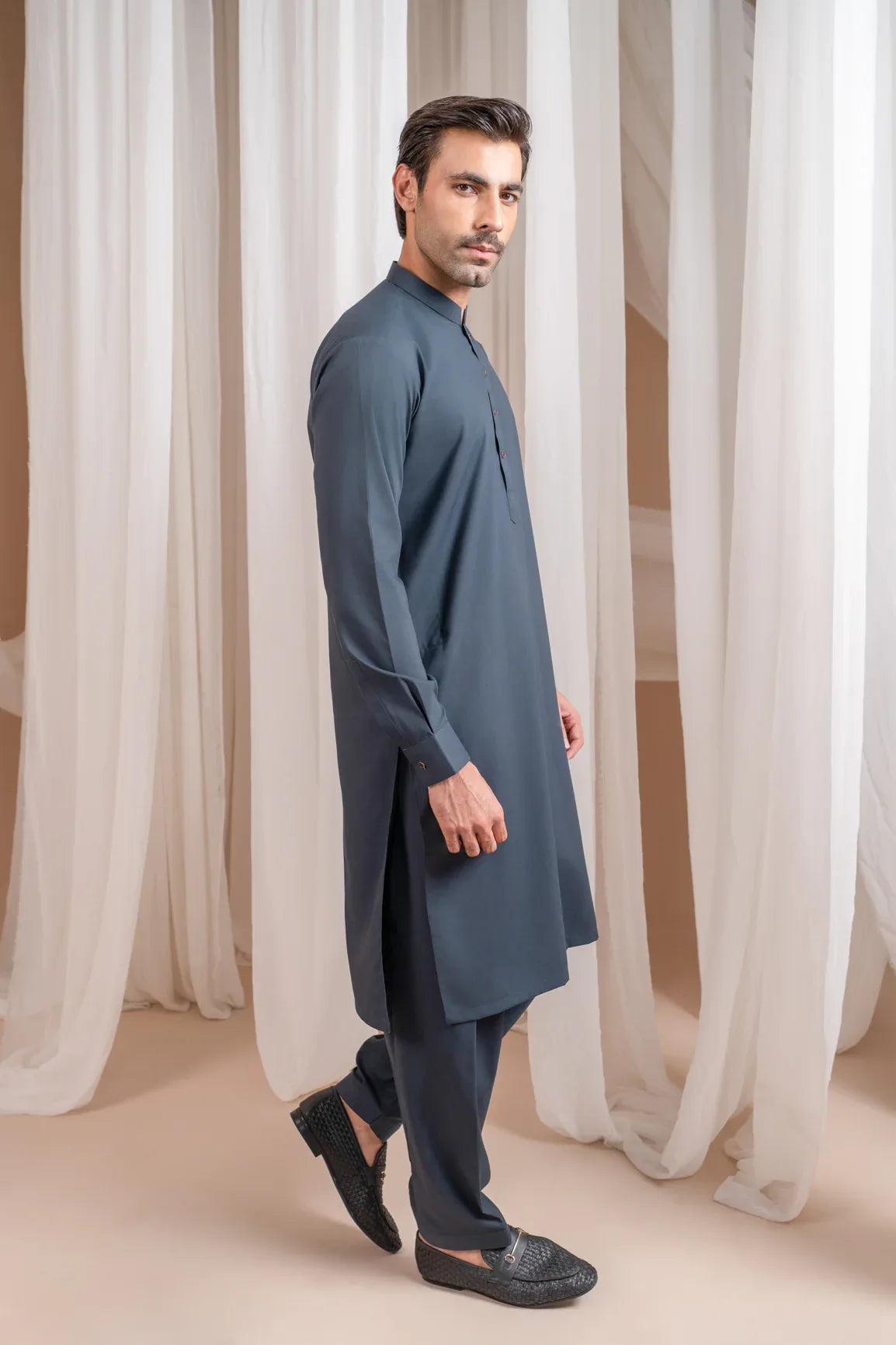 charcoal grey shalwar kameez