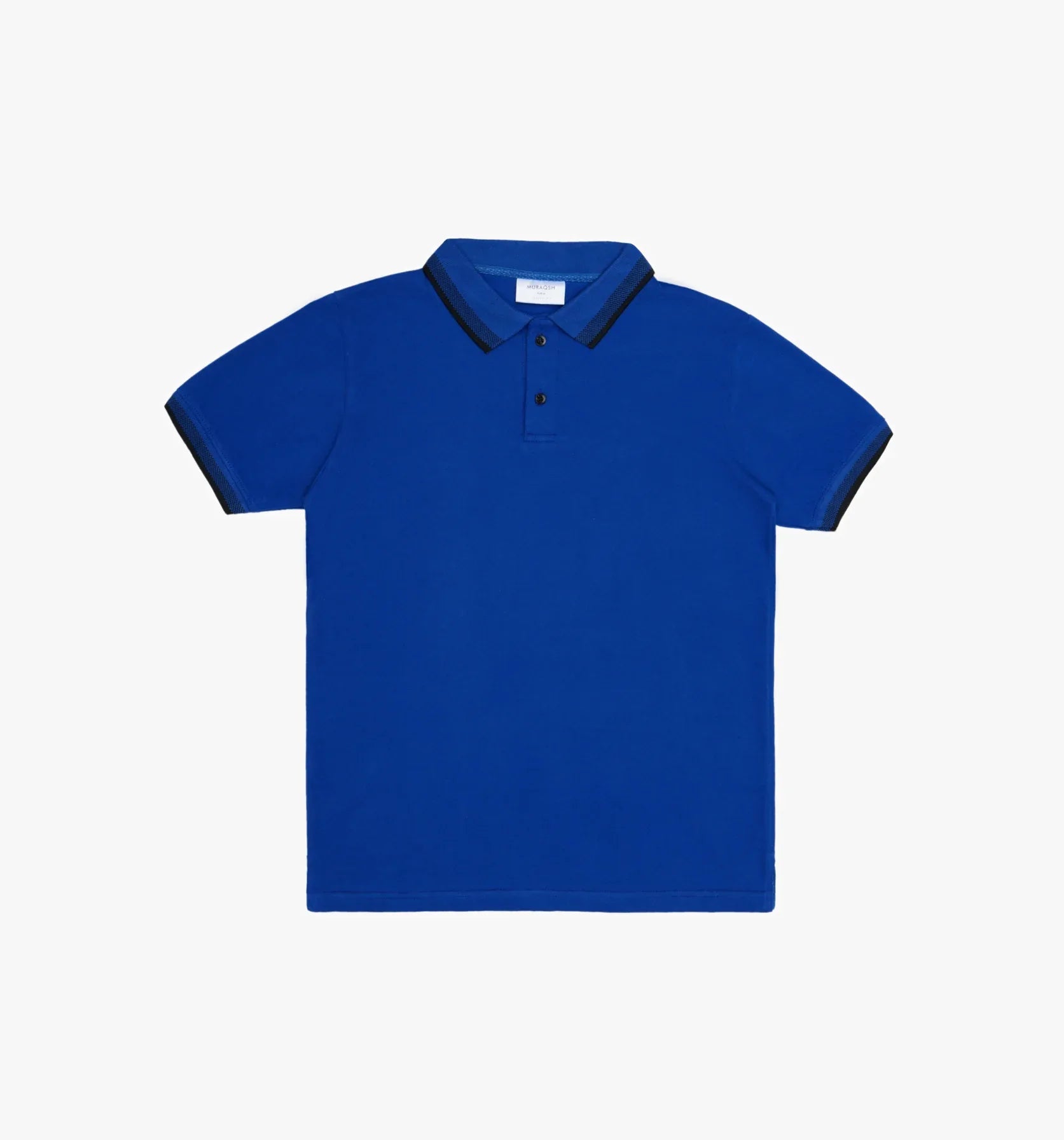 Royal Blue Basic Polo - Muraqsh -- Men Western