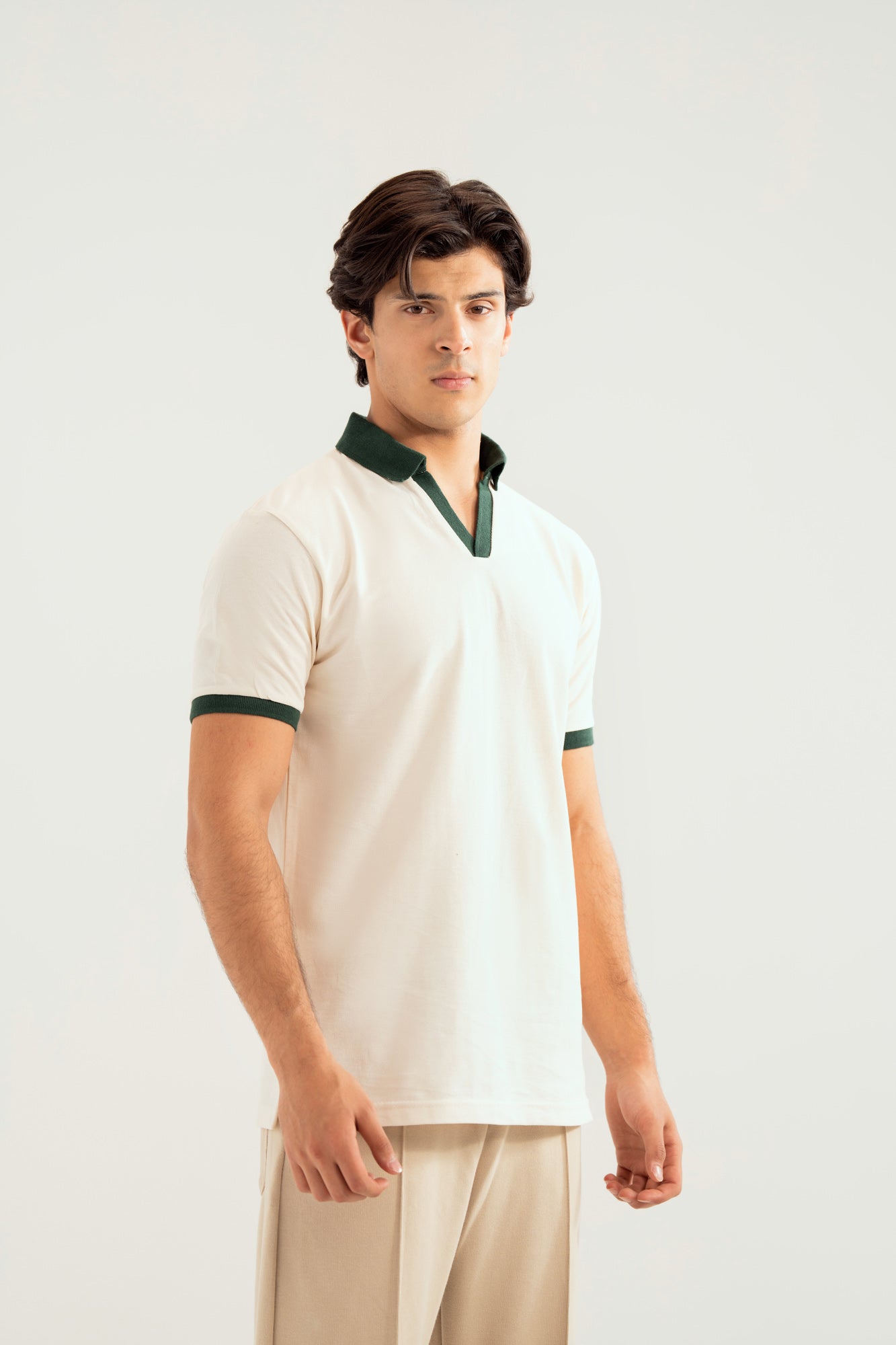 Off White Johhny Resort Polo - Green Collar - Men - Men