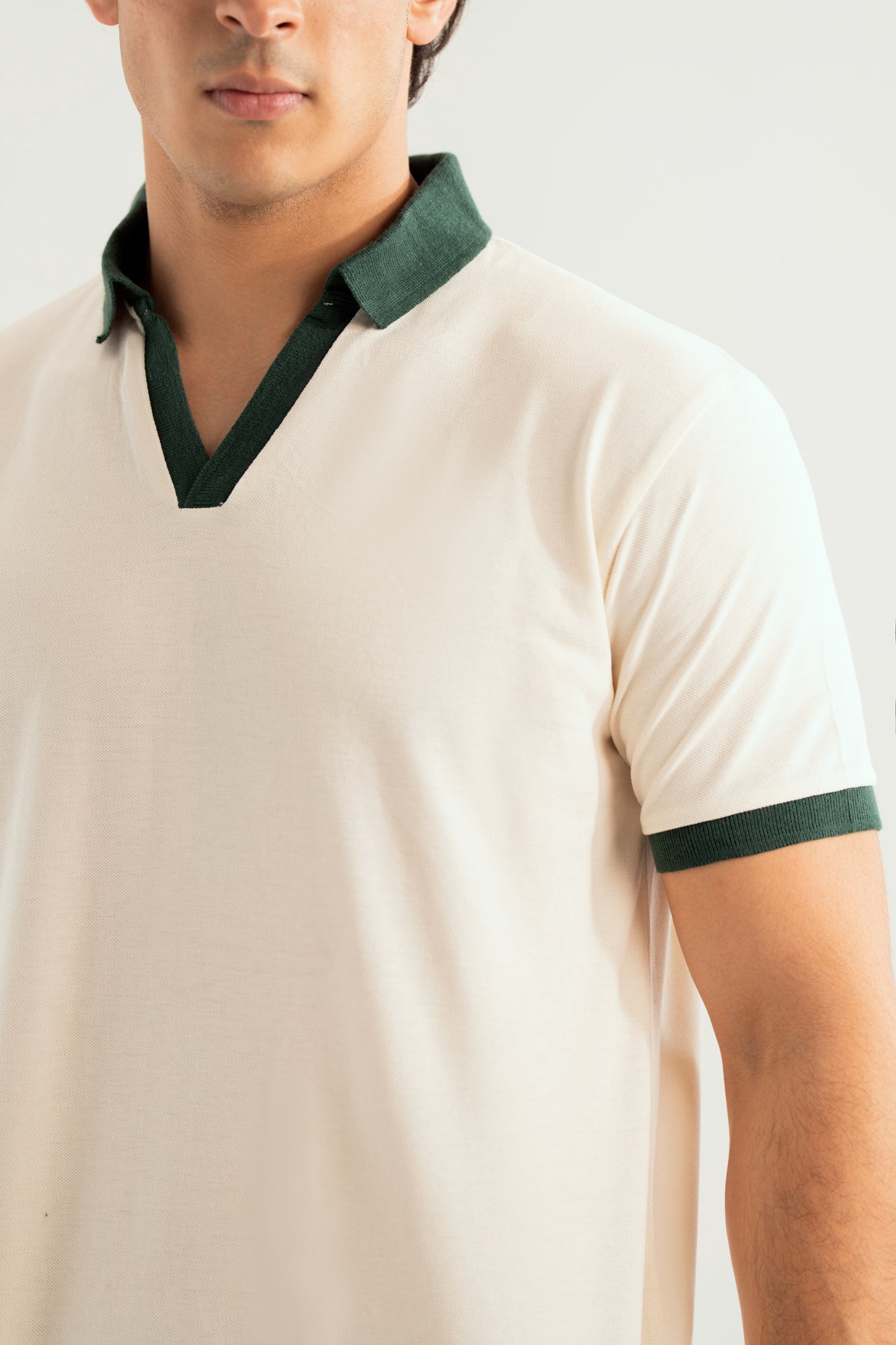 Off White Johhny Resort Polo - Green Collar - Men - Men