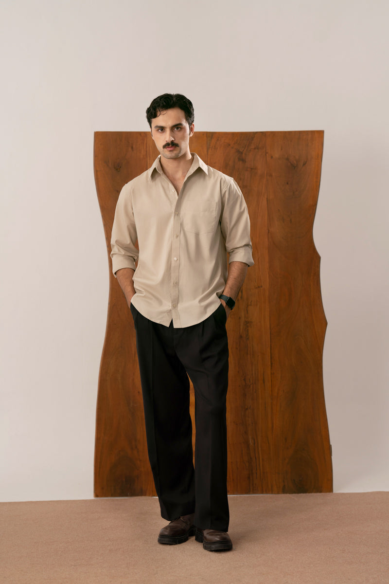 Dune Beige Casual Shirt - Men