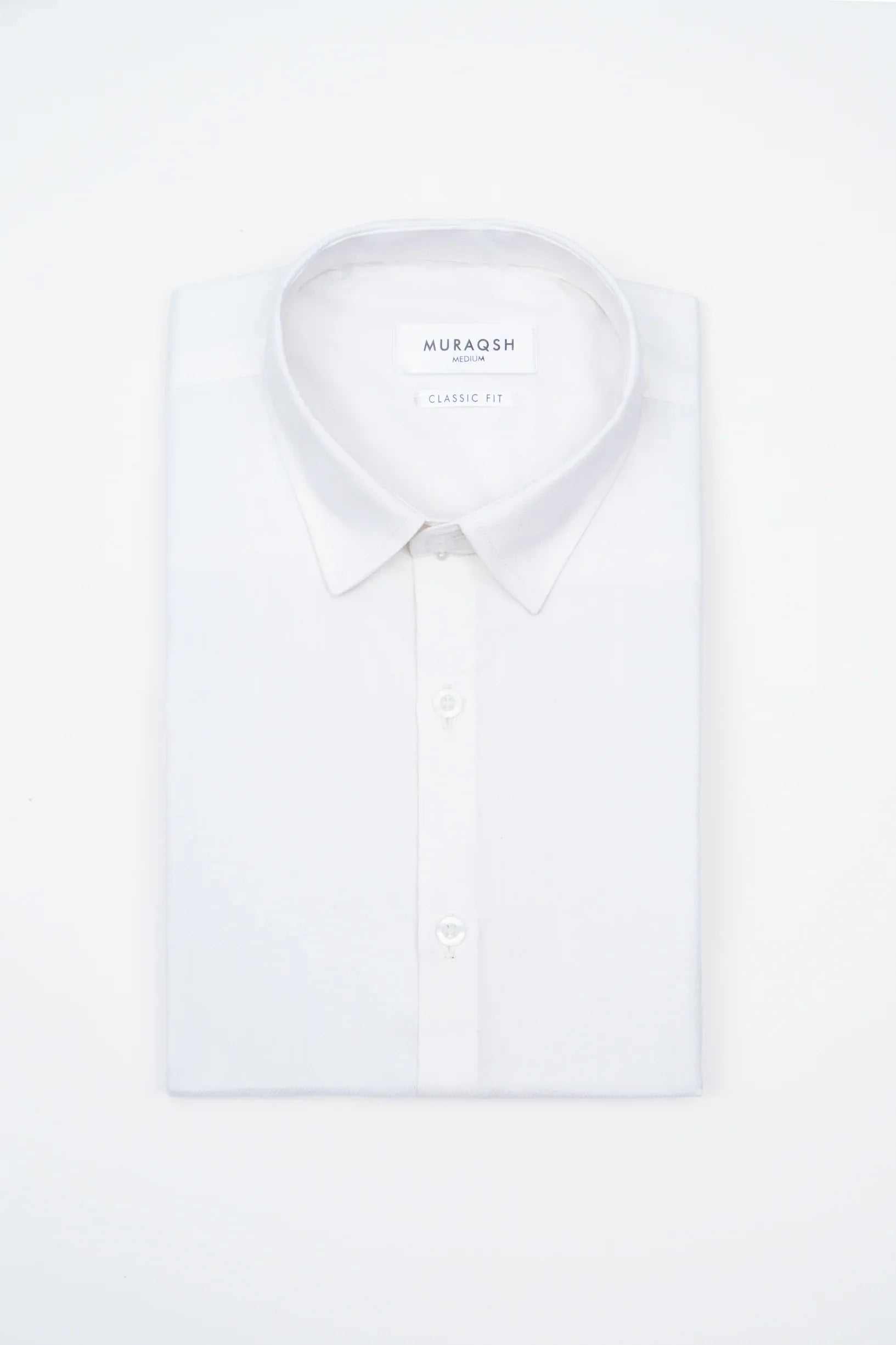 Off White Textured Formal Shirt - Men - Muraqsh -- Menswear
