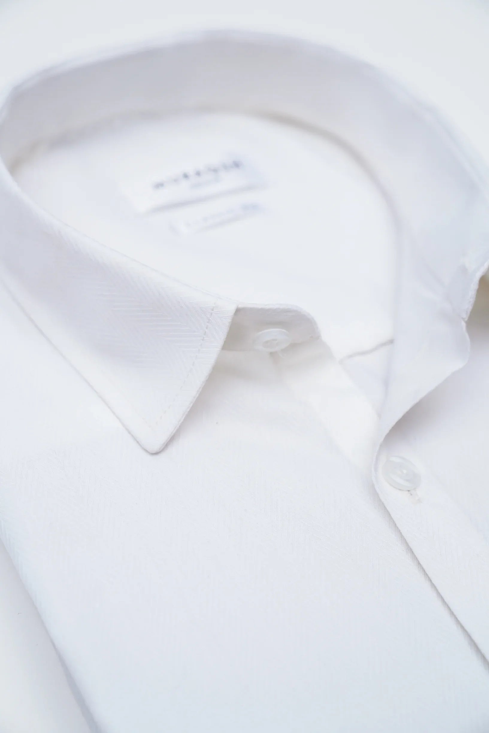 Off White Textured Formal Shirt - Men - Muraqsh -- Menswear