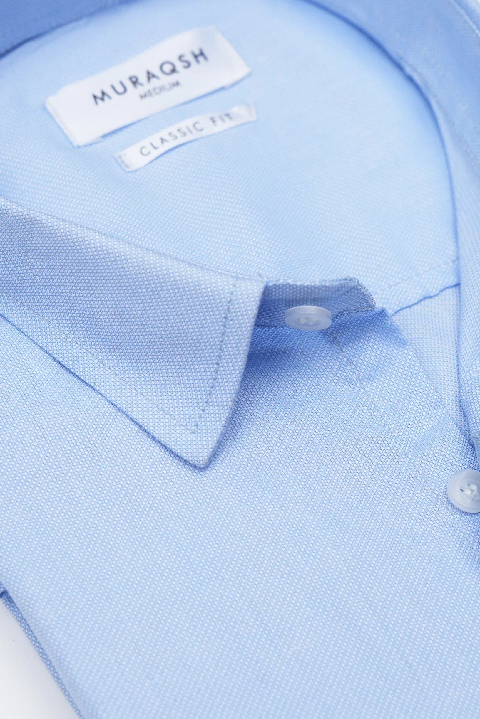 Blue Textured Formal Shirt - Men - Muraqsh -- Menswear