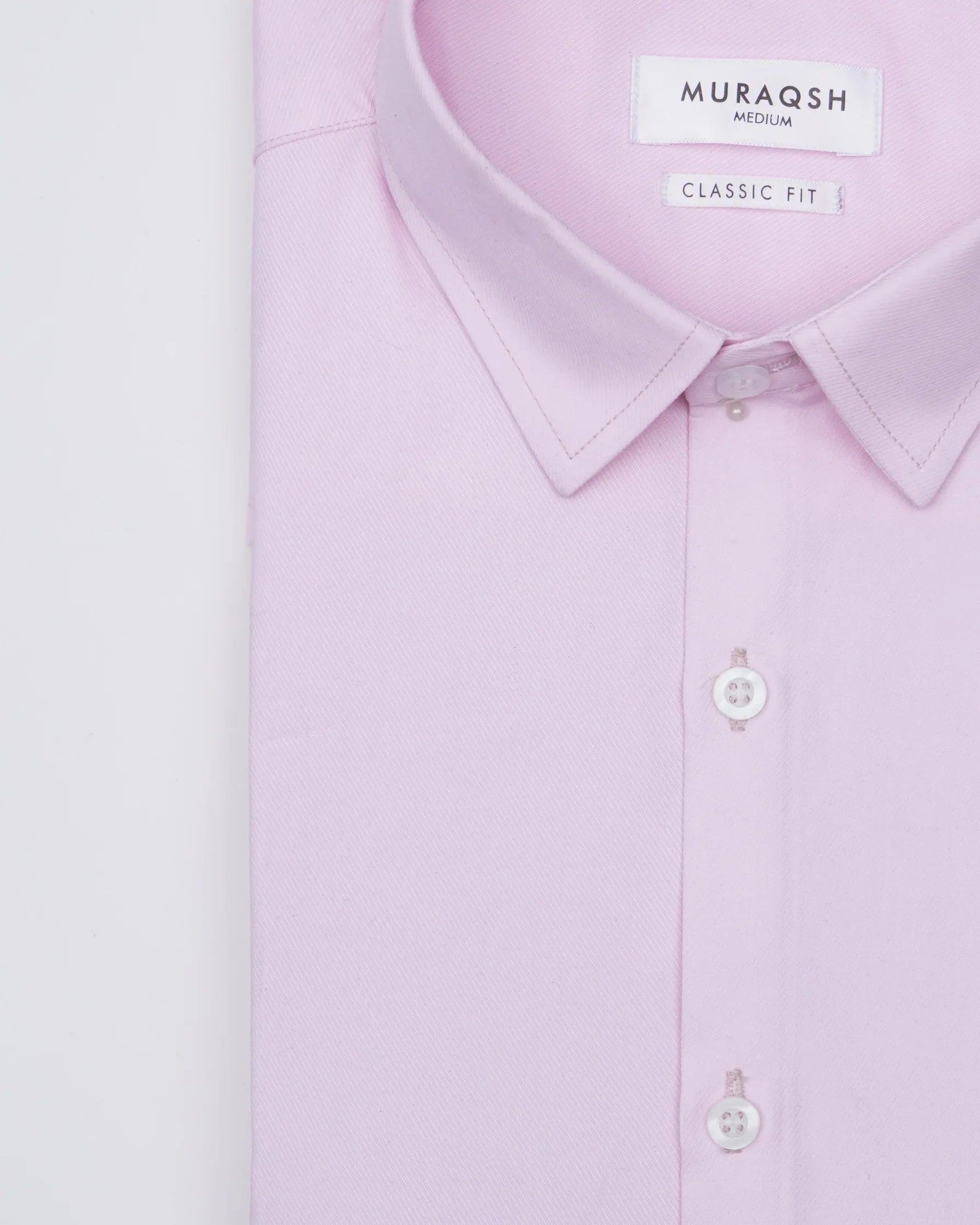 Tea Pink Textured Formal Shirt - Men - Muraqsh -- Menswear