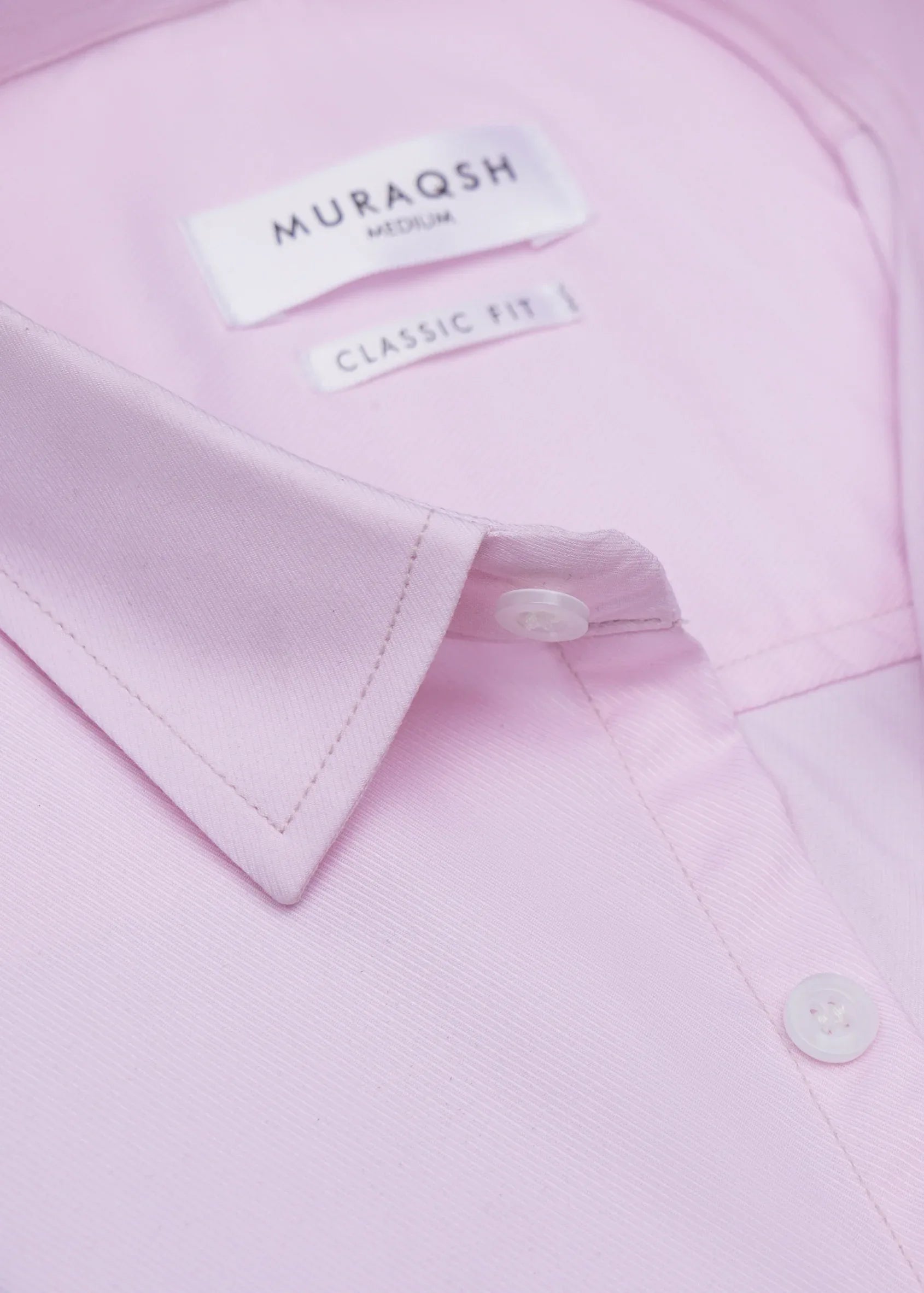 Tea Pink Textured Formal Shirt - Men - Muraqsh -- Menswear