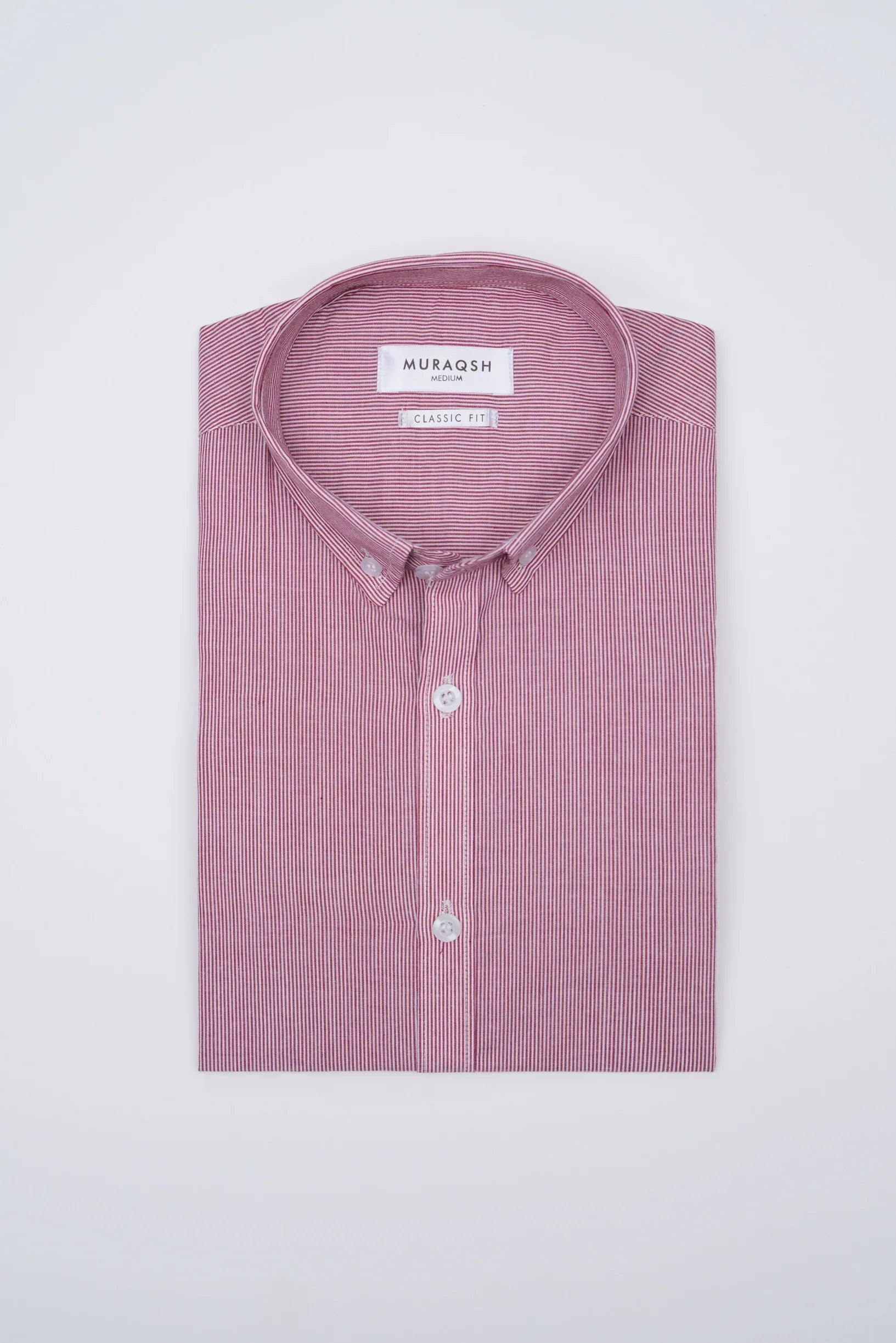 Red Striped Casual Shirt - Men - Muraqsh -- Men Western
