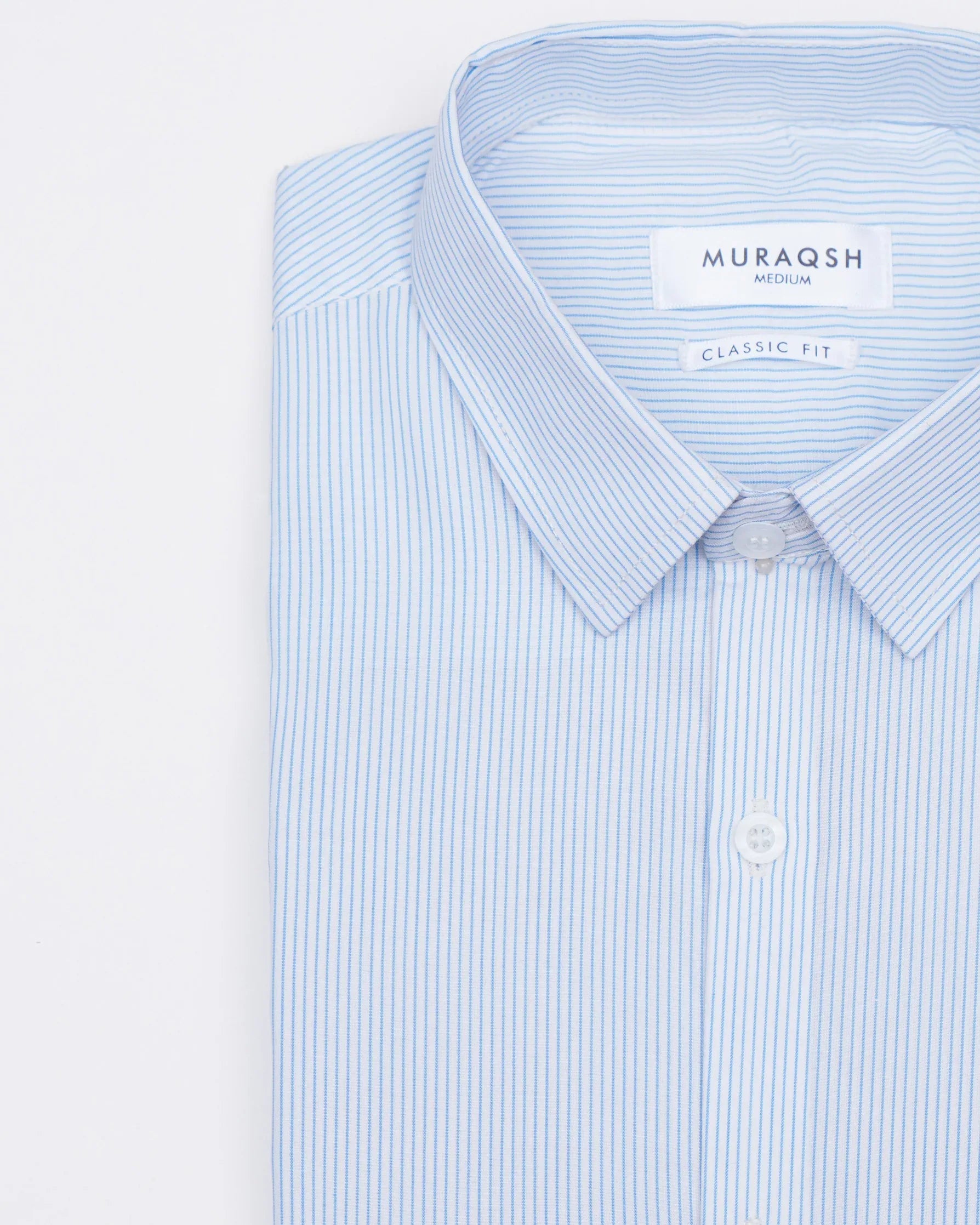 Blue Lining Formal Shirt - Men - Muraqsh -- Menswear