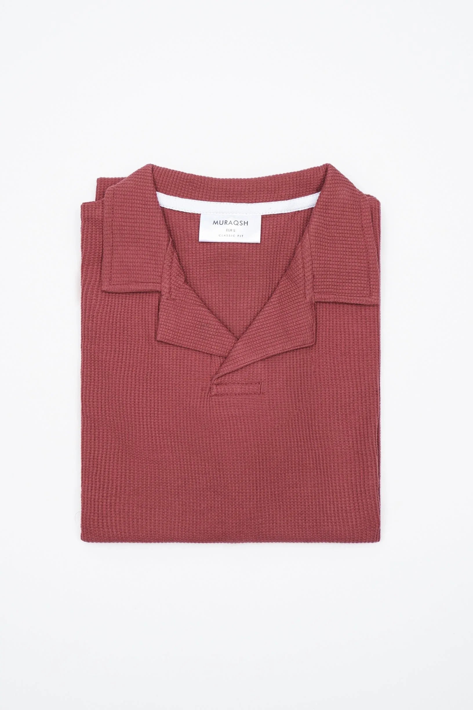 Waffle Rust Revere Polo - Muraqsh -- Men Western