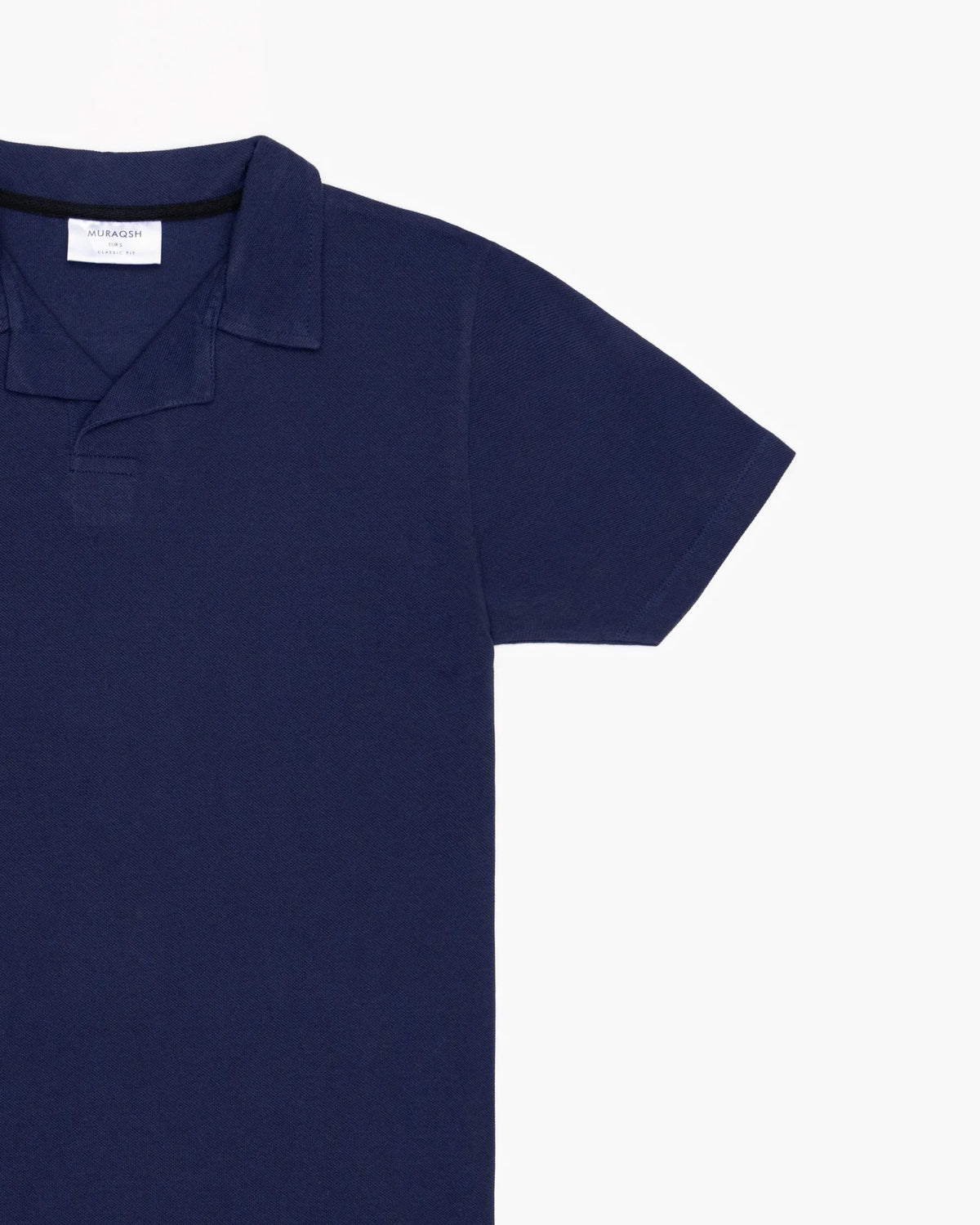 Navy Blue Revere Polo - Men - Muraqsh -- Men Western