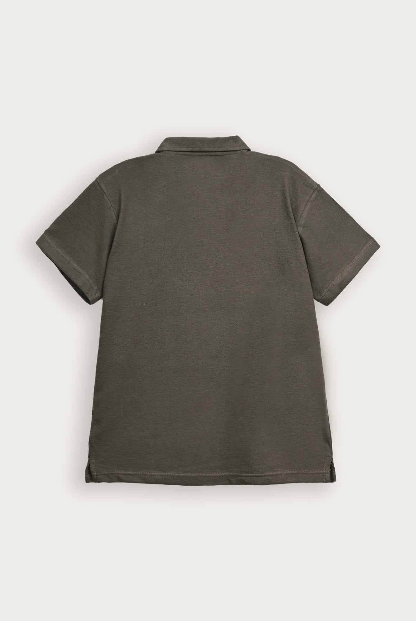 Deep Olive Mesh Thermal Knit Polo - Smart Fit - Men - Men