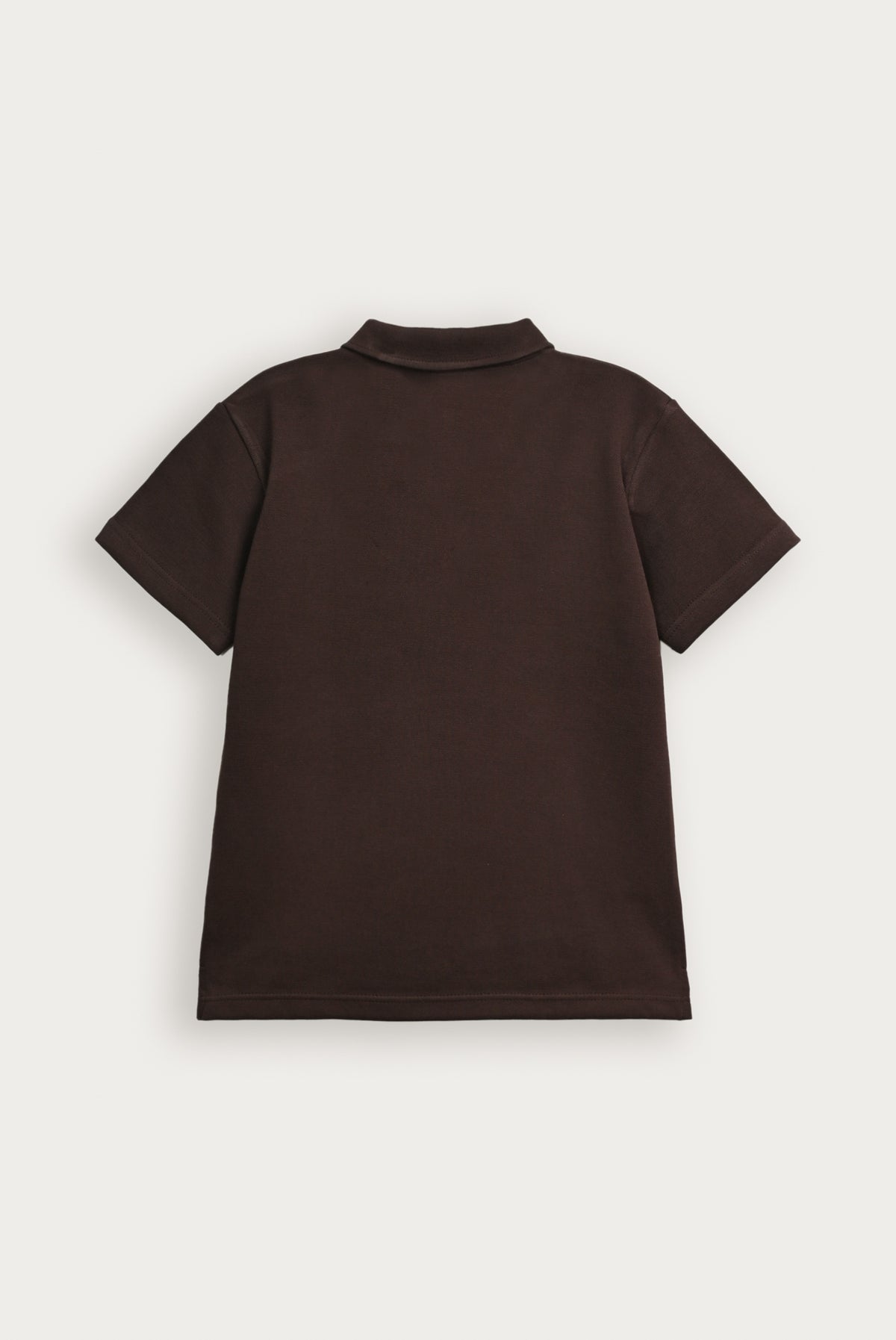 Dark Brown Interlock Zipper Polo - Smart Fit - Men - Men