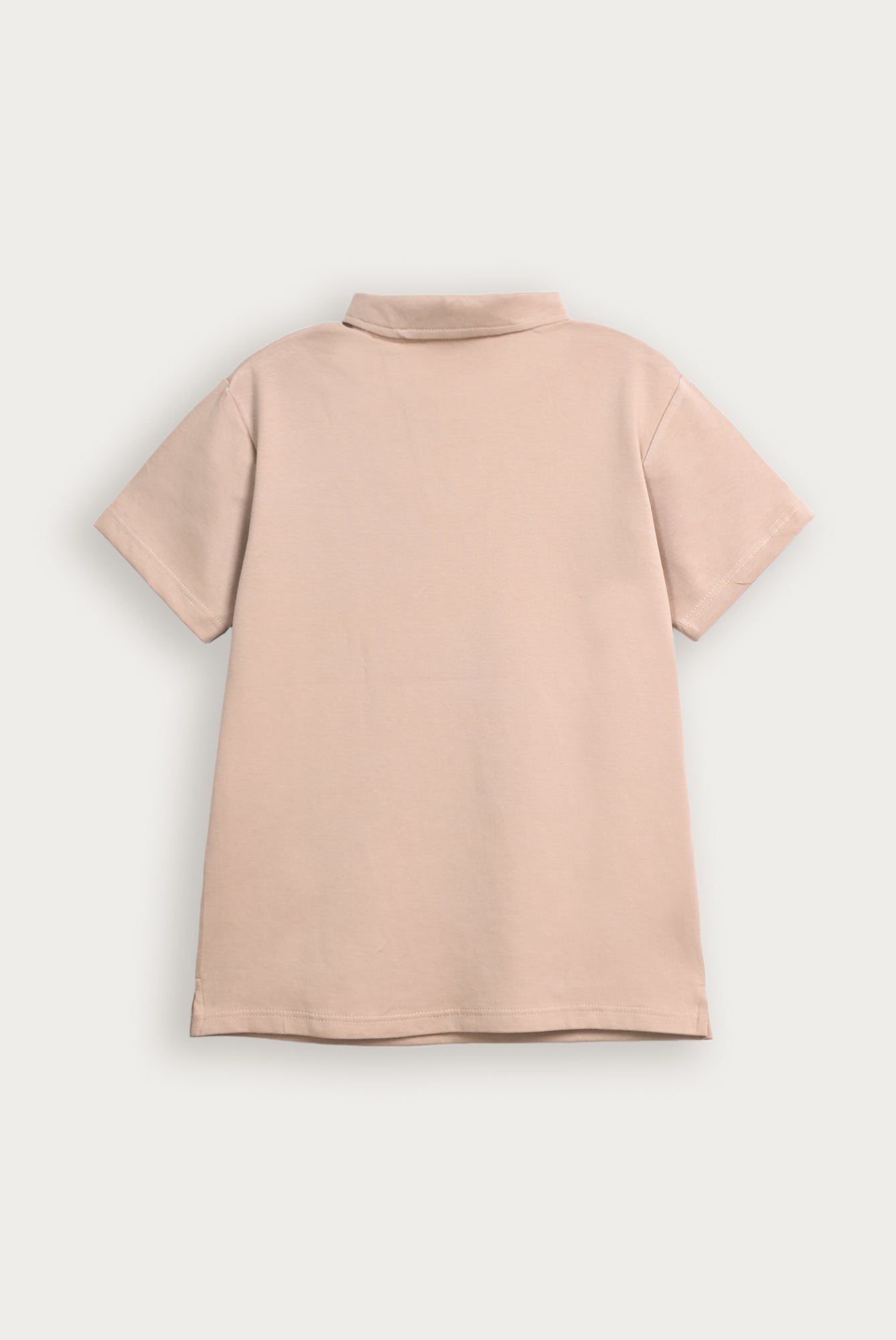 Tea Pink Interlock Johnny Collar Polo - Smart Fit - Men - Men
