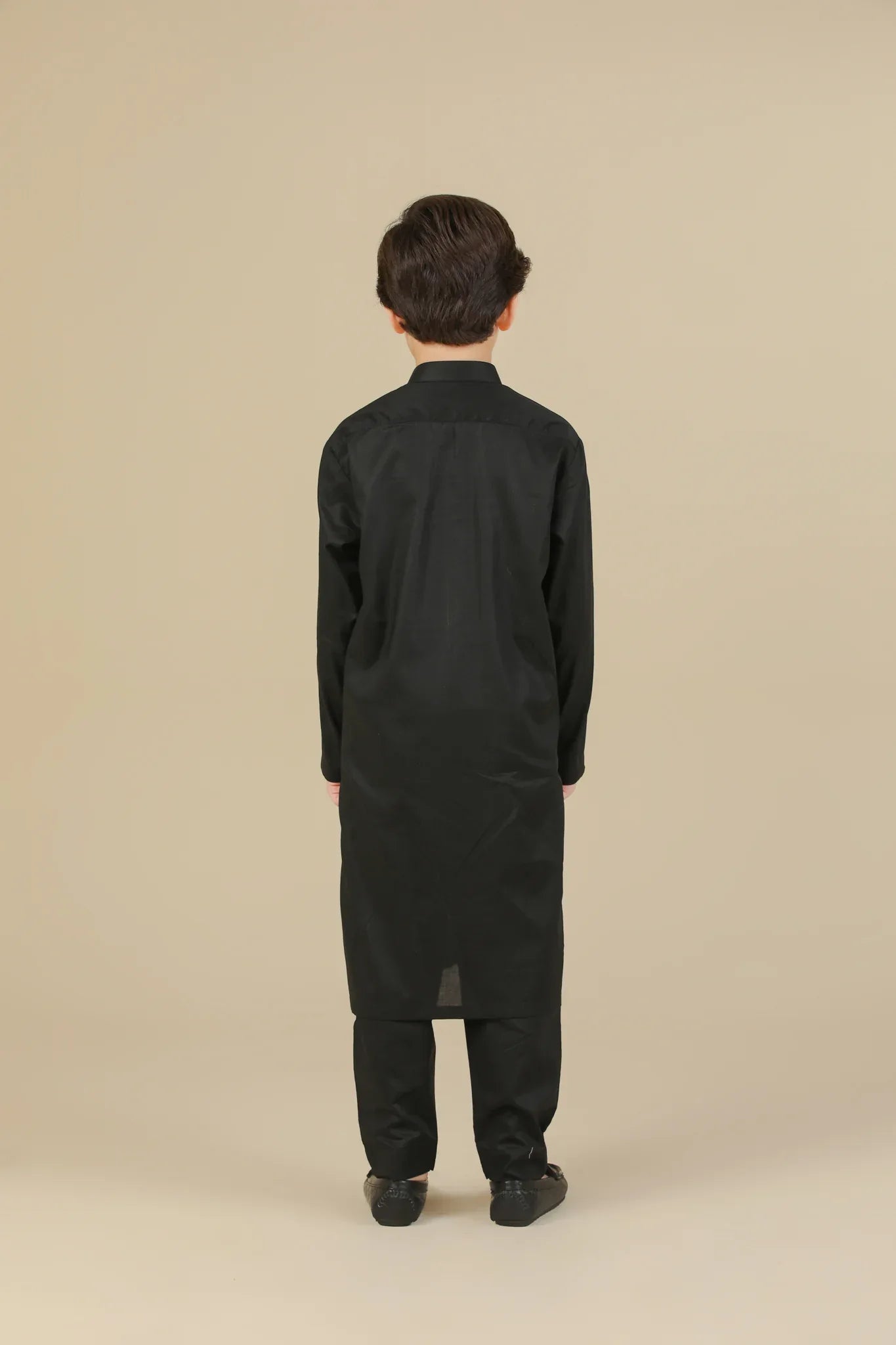 Black Soft Cotton Kurta Trouser - Kids - Muraqsh -- Kidswear