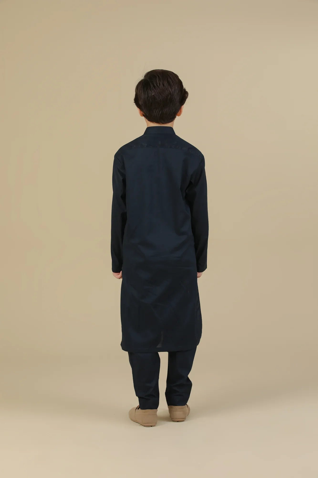 Navy Blue Soft Cotton Kurta Trouser - Kids - Muraqsh -- Kidswear