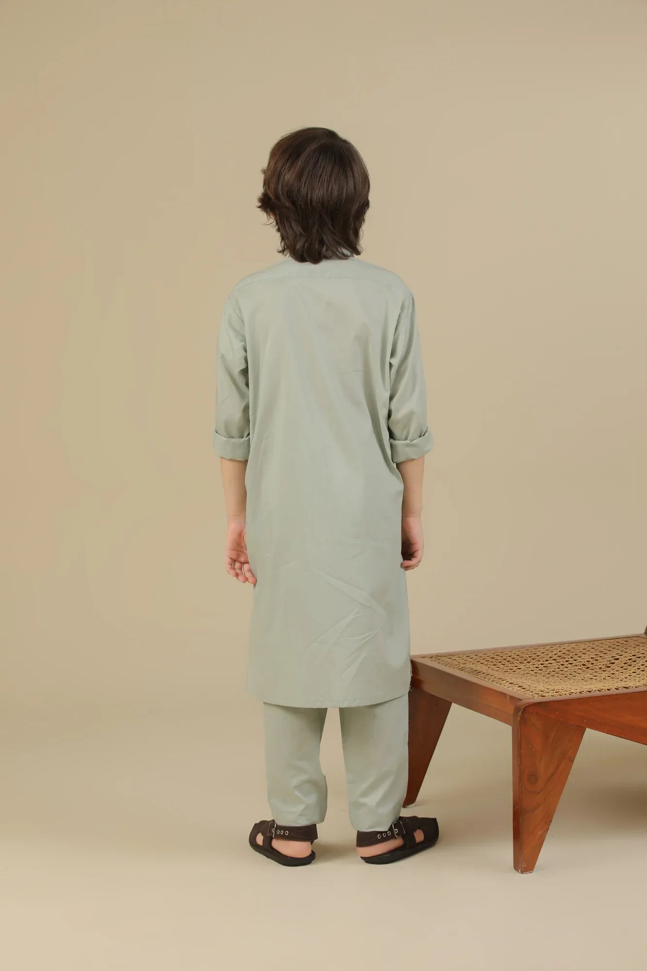 Mint Soft Cotton Kurta Trouser - Kids - Muraqsh -- Kidswear