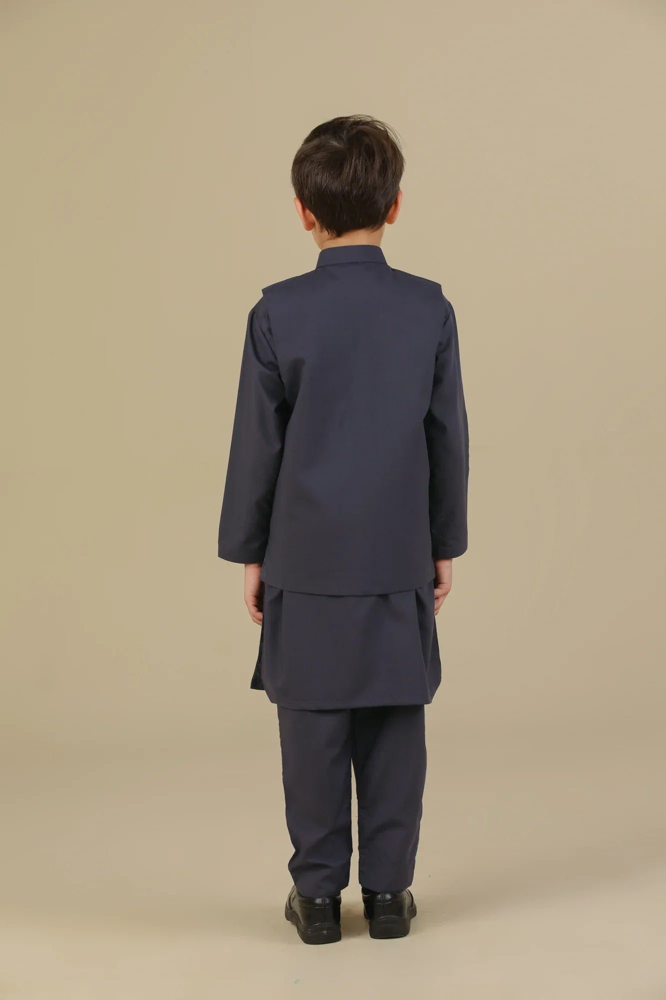 Deep Burgundy Kurta Trouser with Blended Waistcoat - Kids - Muraqsh -- Kidswear