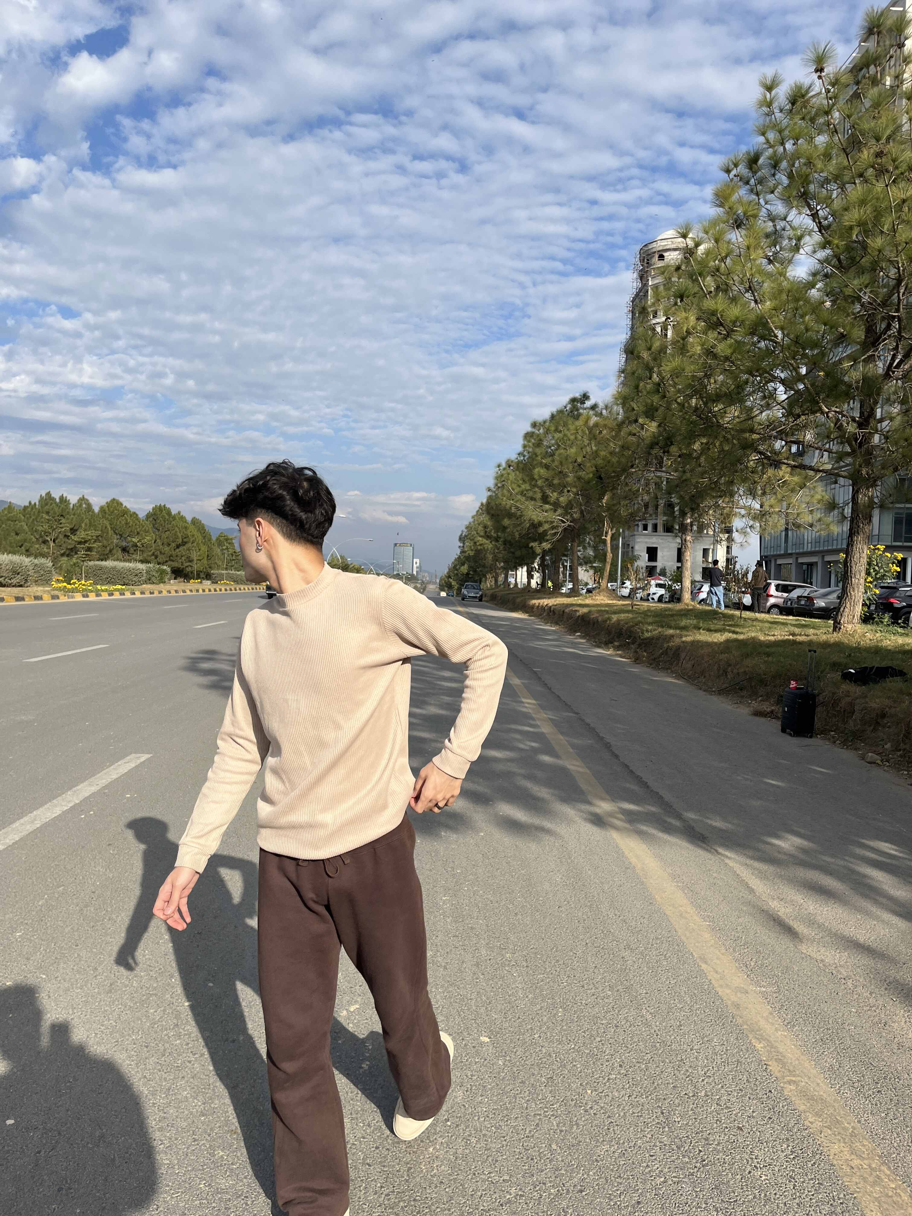Beige Drop Needle Mock Neck - Men - Men