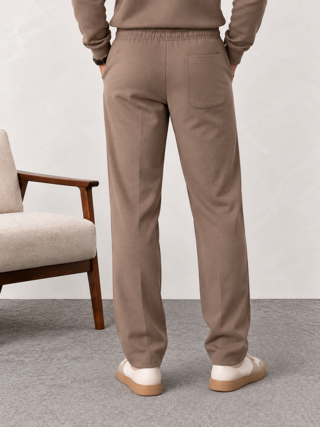 Light Brown Interlock Co-ord Set - Men
