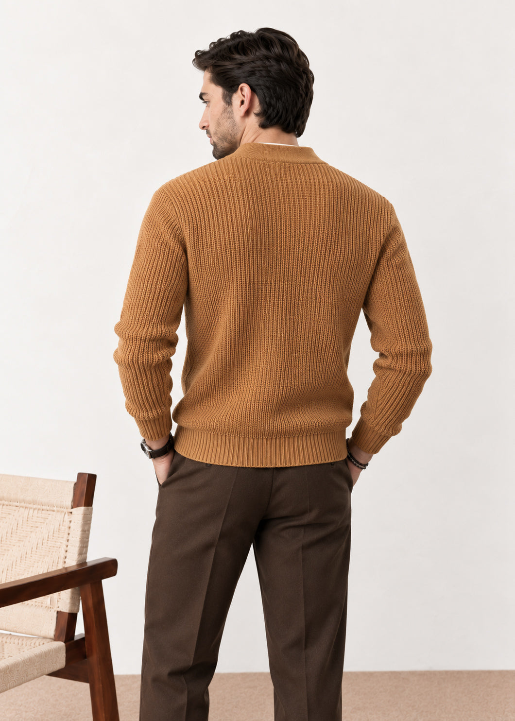 Soil Brown Button Down Cardigan