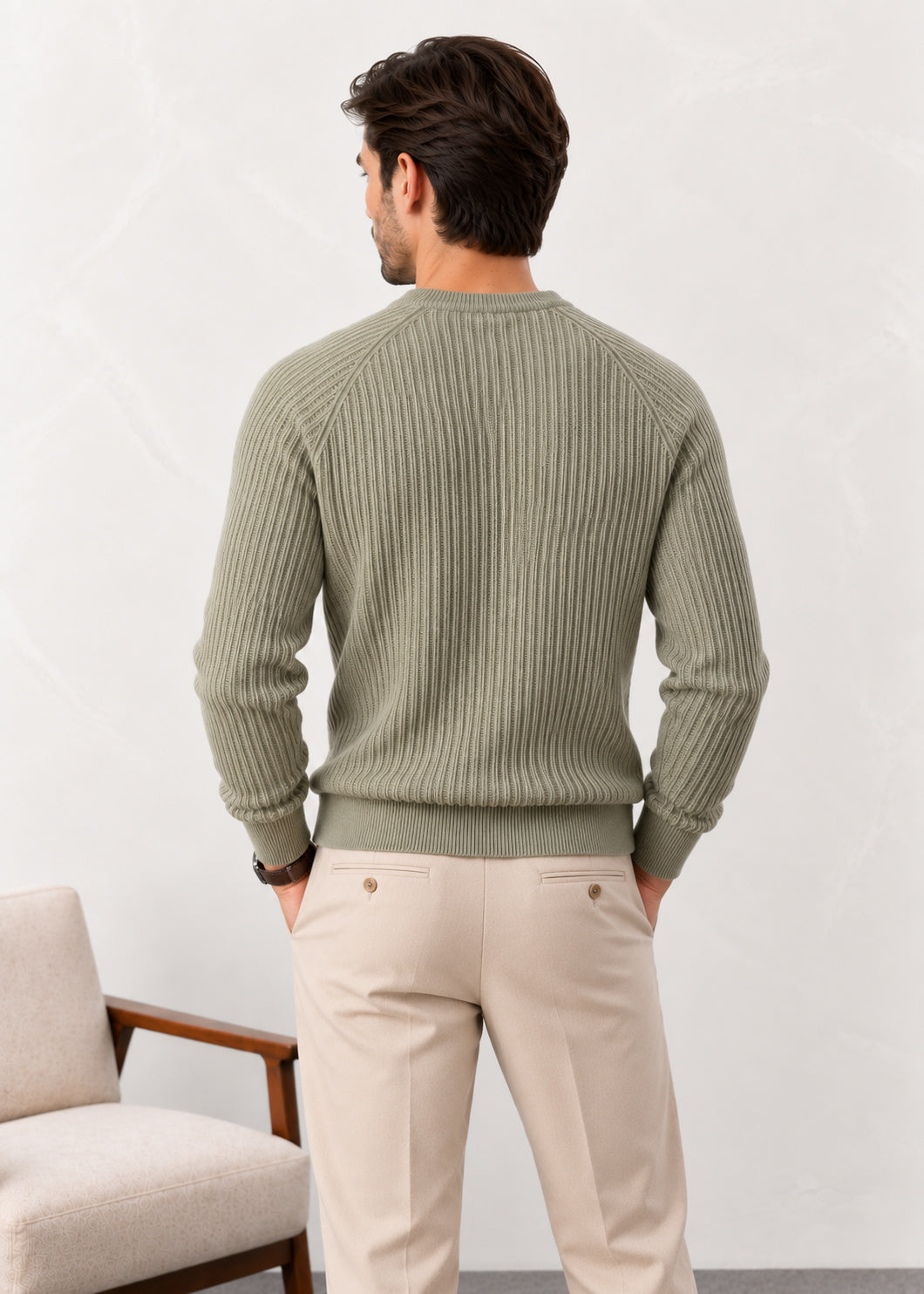 Light Pistachio Raglan Sweater