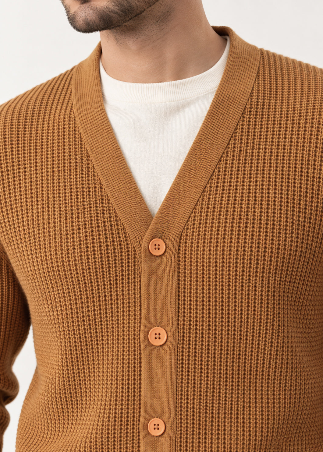 Soil Brown Button Down Cardigan