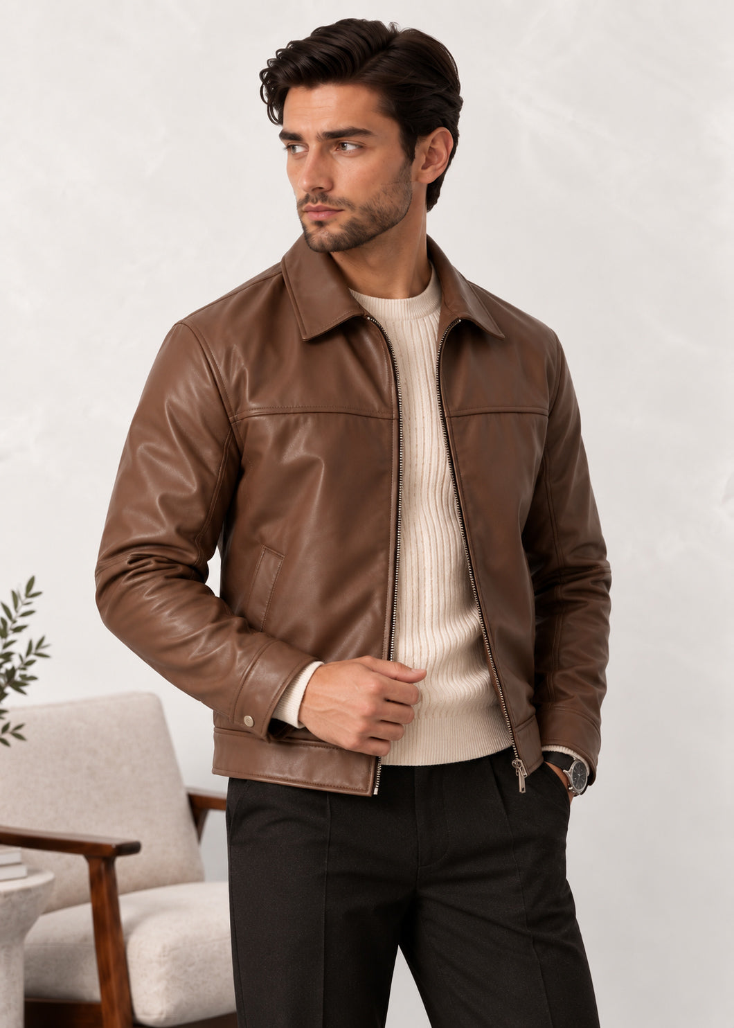 Brown Leather Jacket