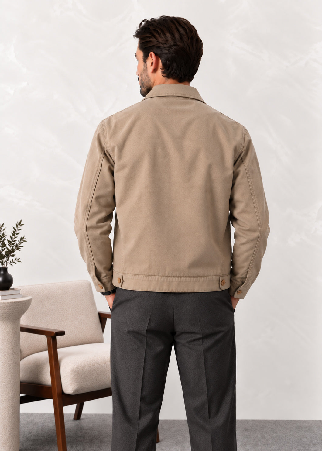 Beige Twill Jacket